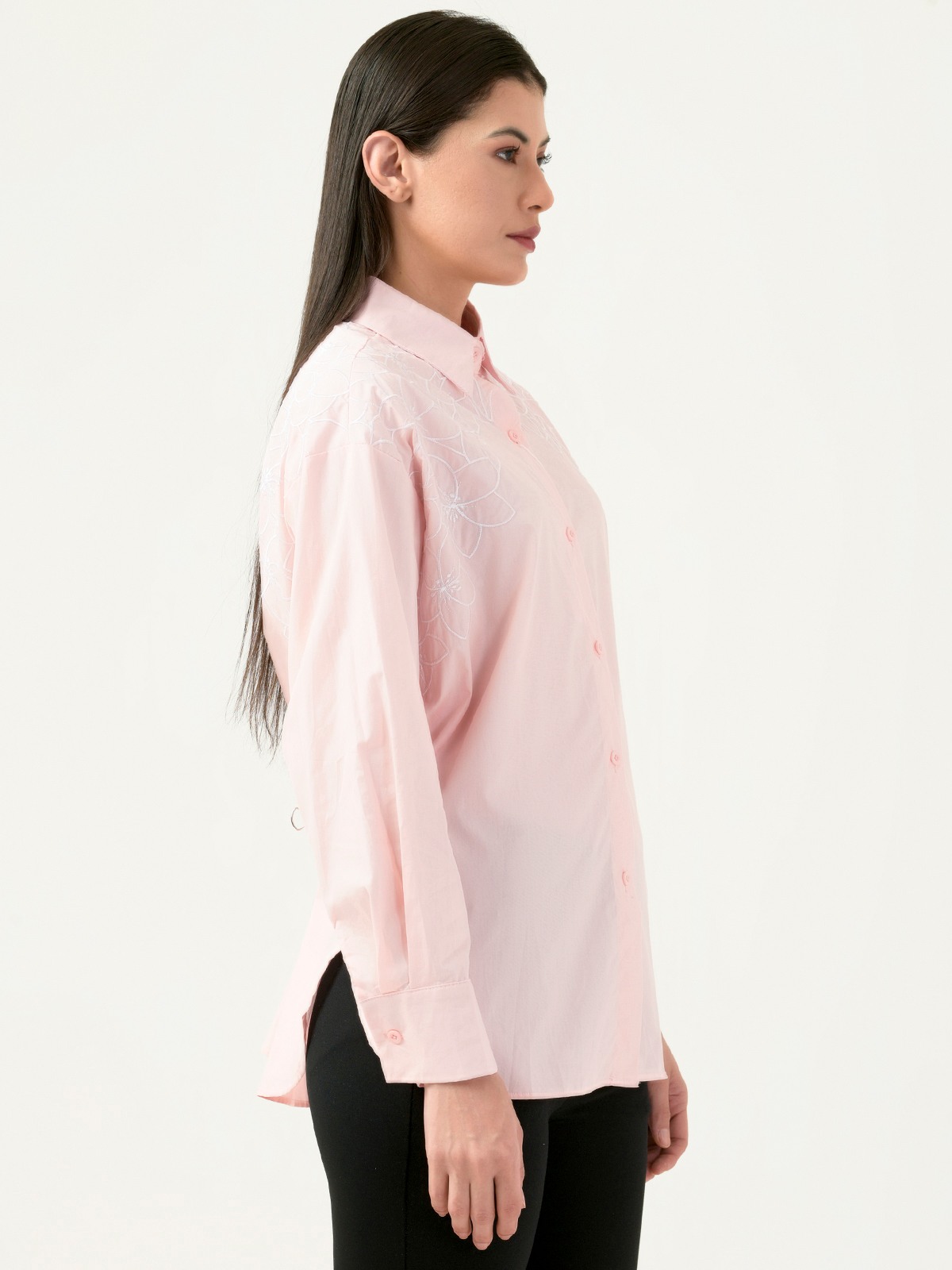 Albion Women Smart Premium Peach Casual Shirt
