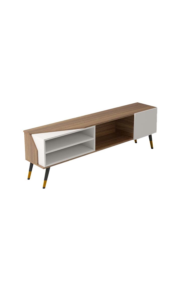 Brave Tv Unit | Tv Stand for Living Room | Home Entertainment Unit | Tv Console for Bedroom, 1 Year Warranty - Vloga Oak Finish