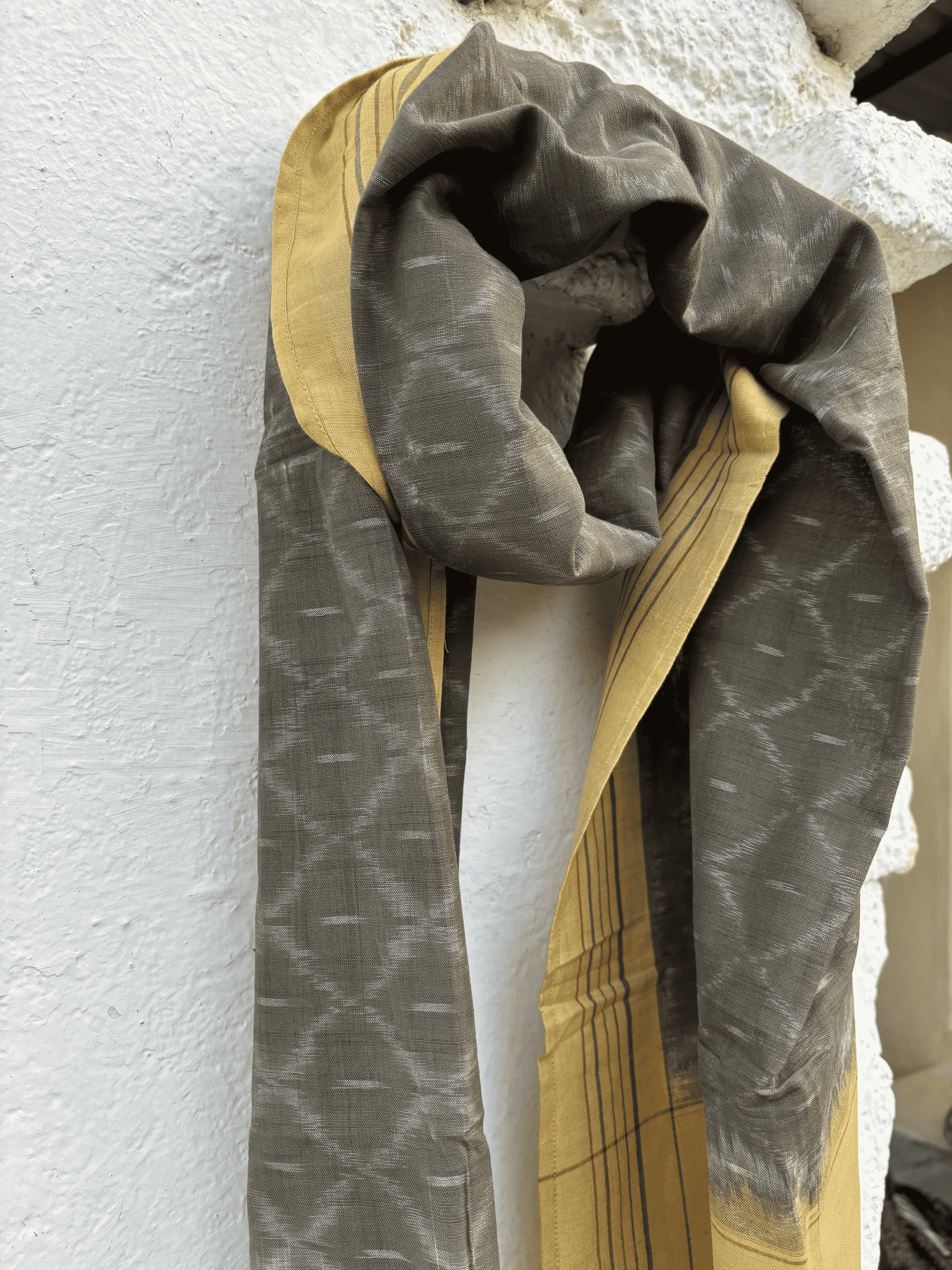 Natural Dyes Black Ikat Stole