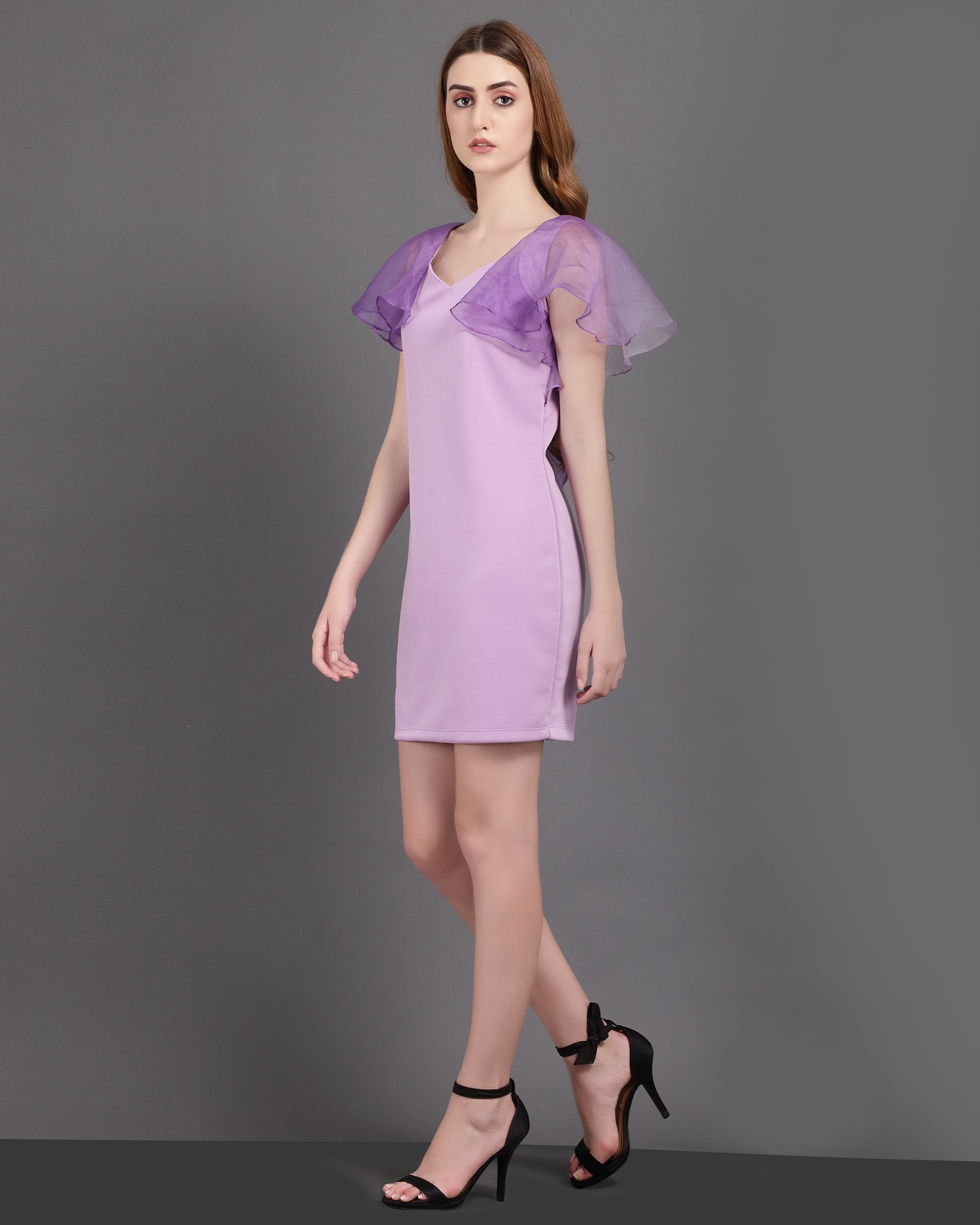 Purple Lilac Organza Dress