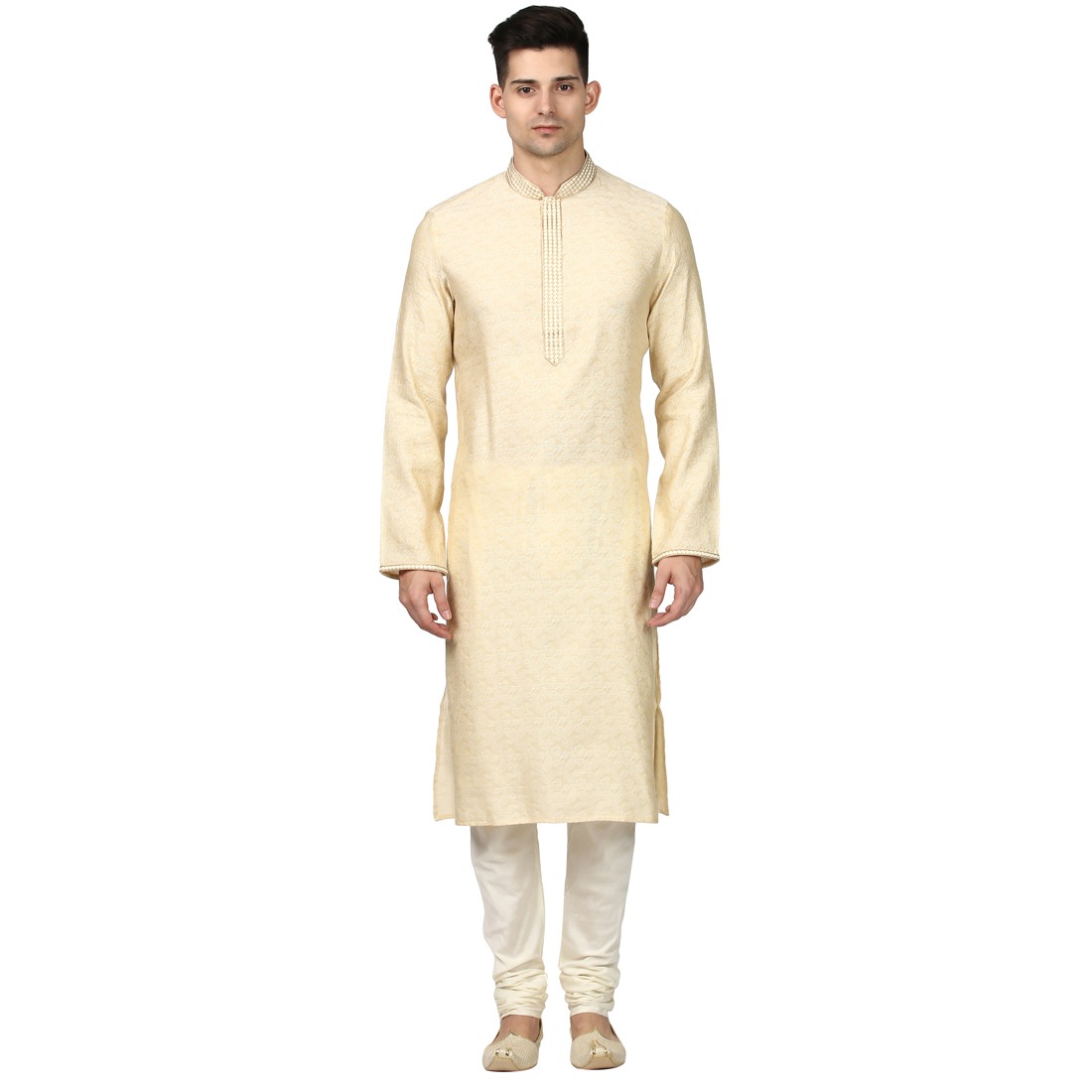 Ethnix By Raymond Dark Fawn Kurta With Churidar