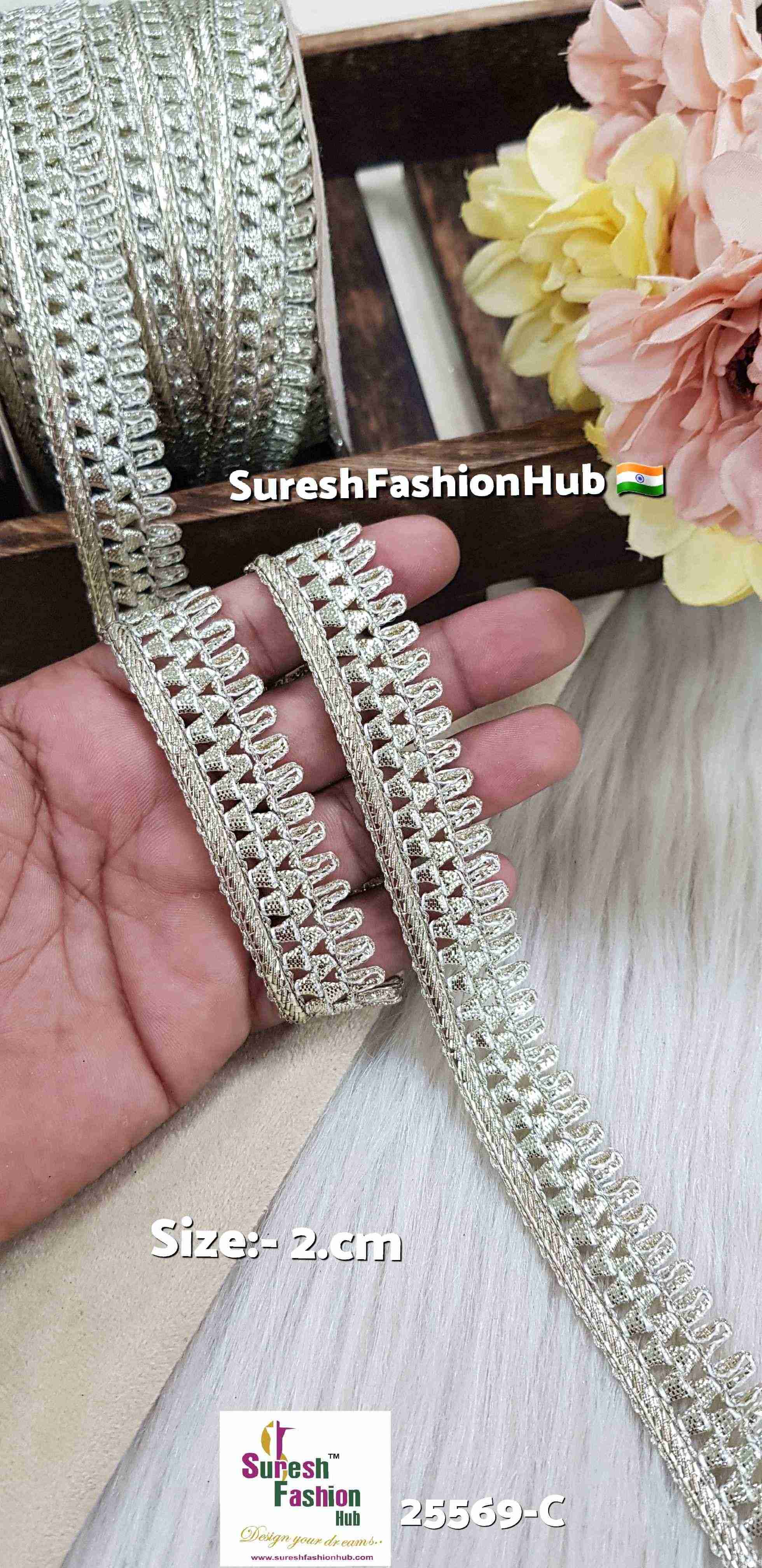 Light Gold Gota Jhalar Lace