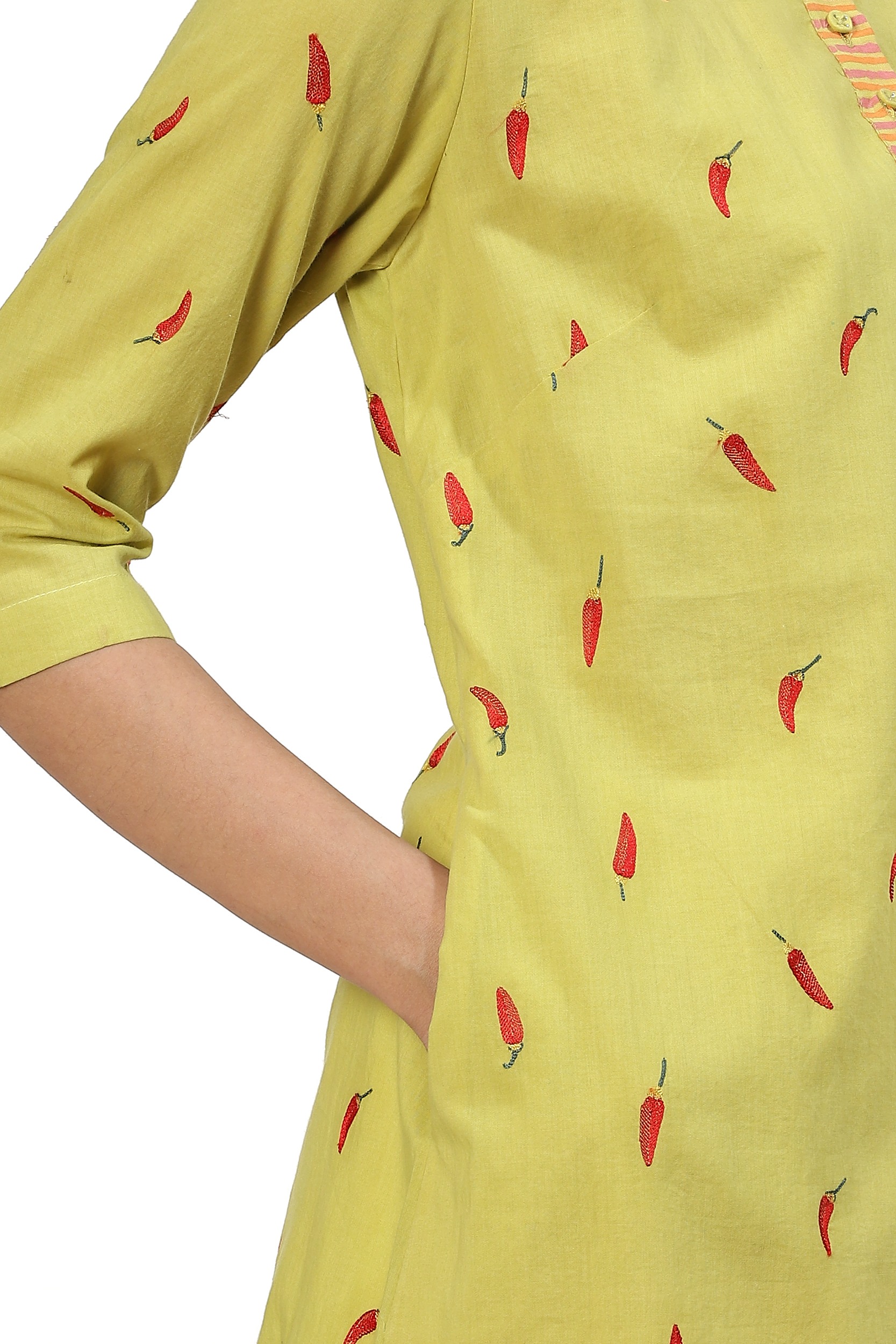 Lime Red Chilli Dress