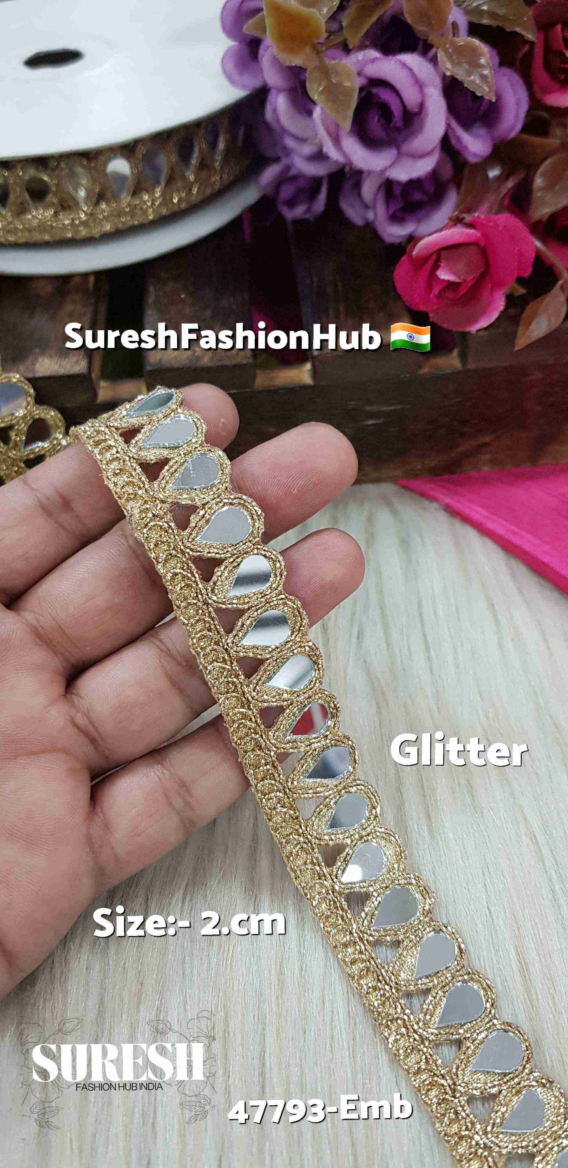 Glitter Drop Aura Mirror Lace – 47793-Emb