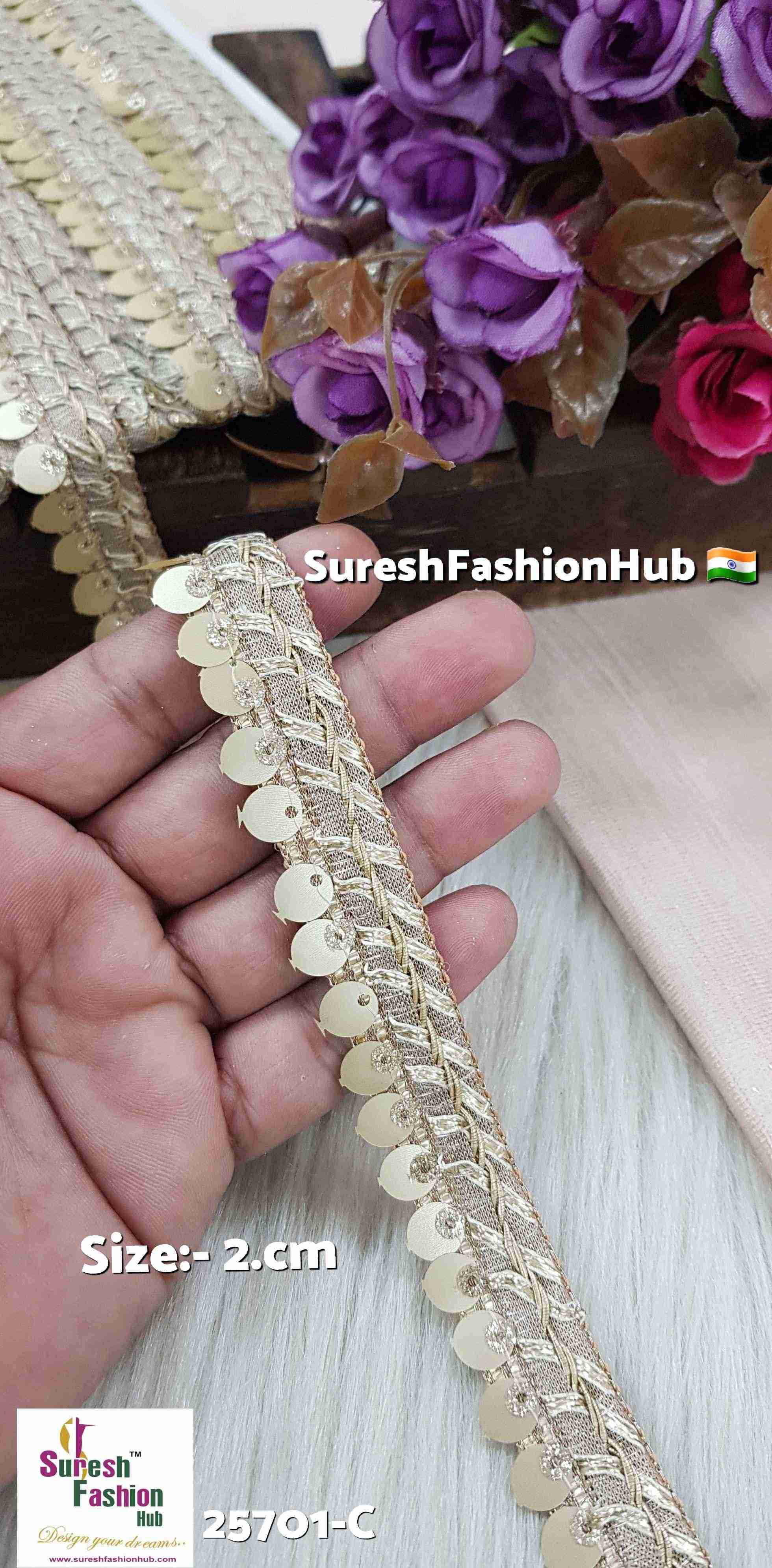 Pearl Dori Gota Jhalar Lace