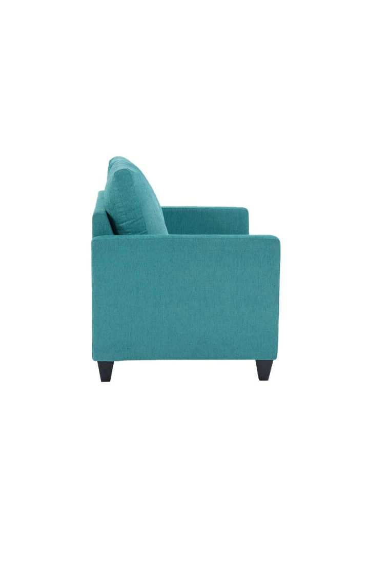 neudot Saya Sofa for Living Room |2 Persons Sofa|Premium Fabric with Cushioned Armrest | Solid Wood Frame|2 Seater in Saya Teal Color