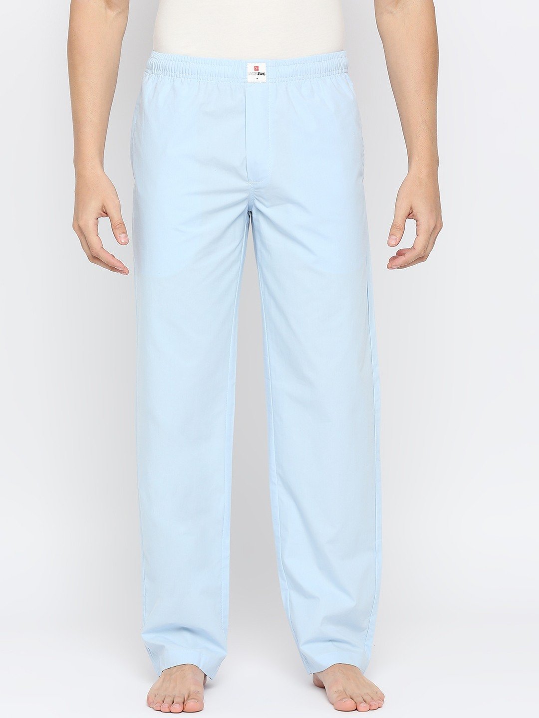 Underjeans by Spykar Men Blue Cotton Printed Pyjama