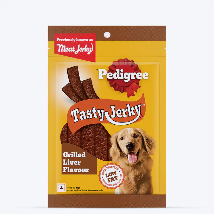 Pedigree Tasty Jerky Adult Grilled Liver Dog Treat - 70gm