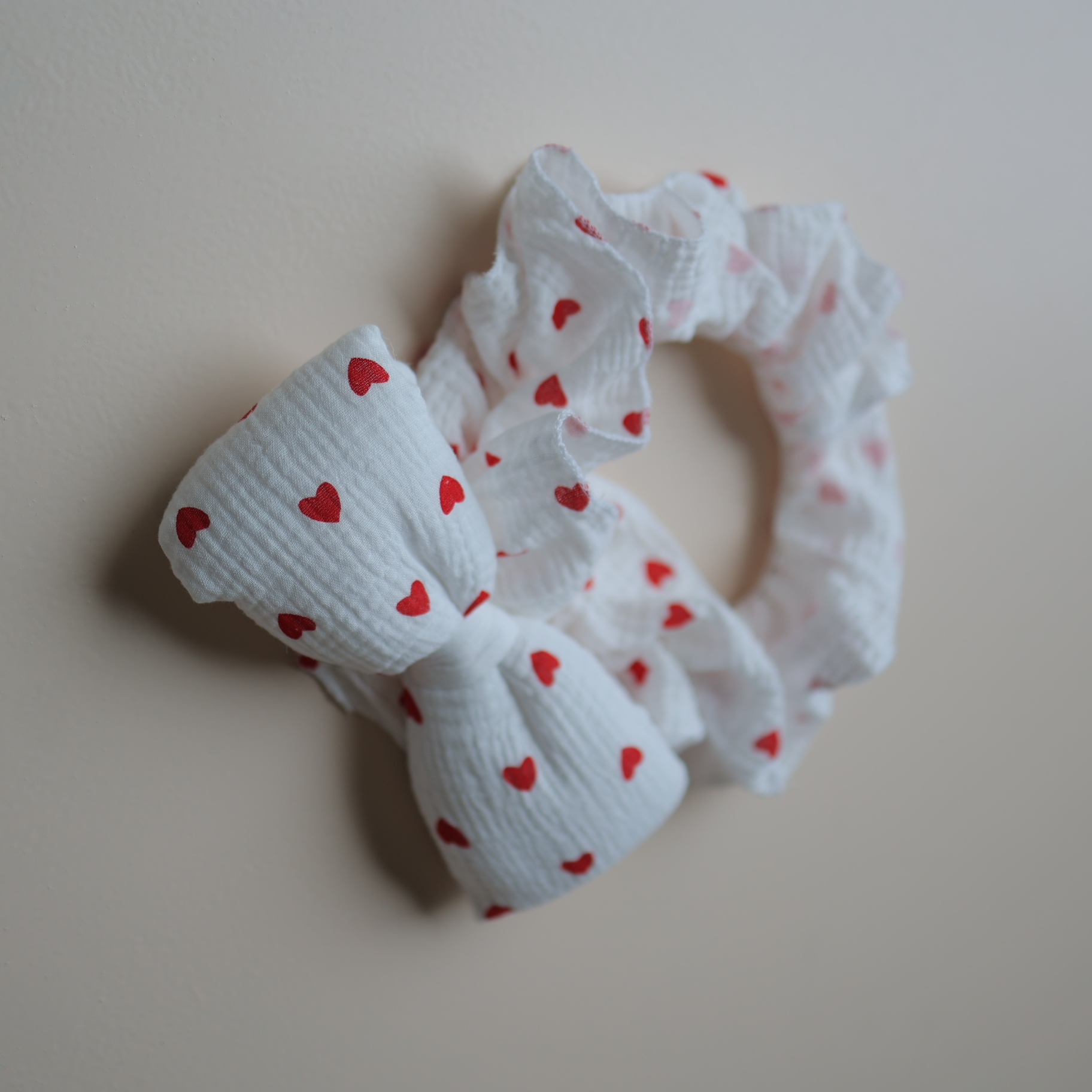 Red Hearts Baby Drape Set
