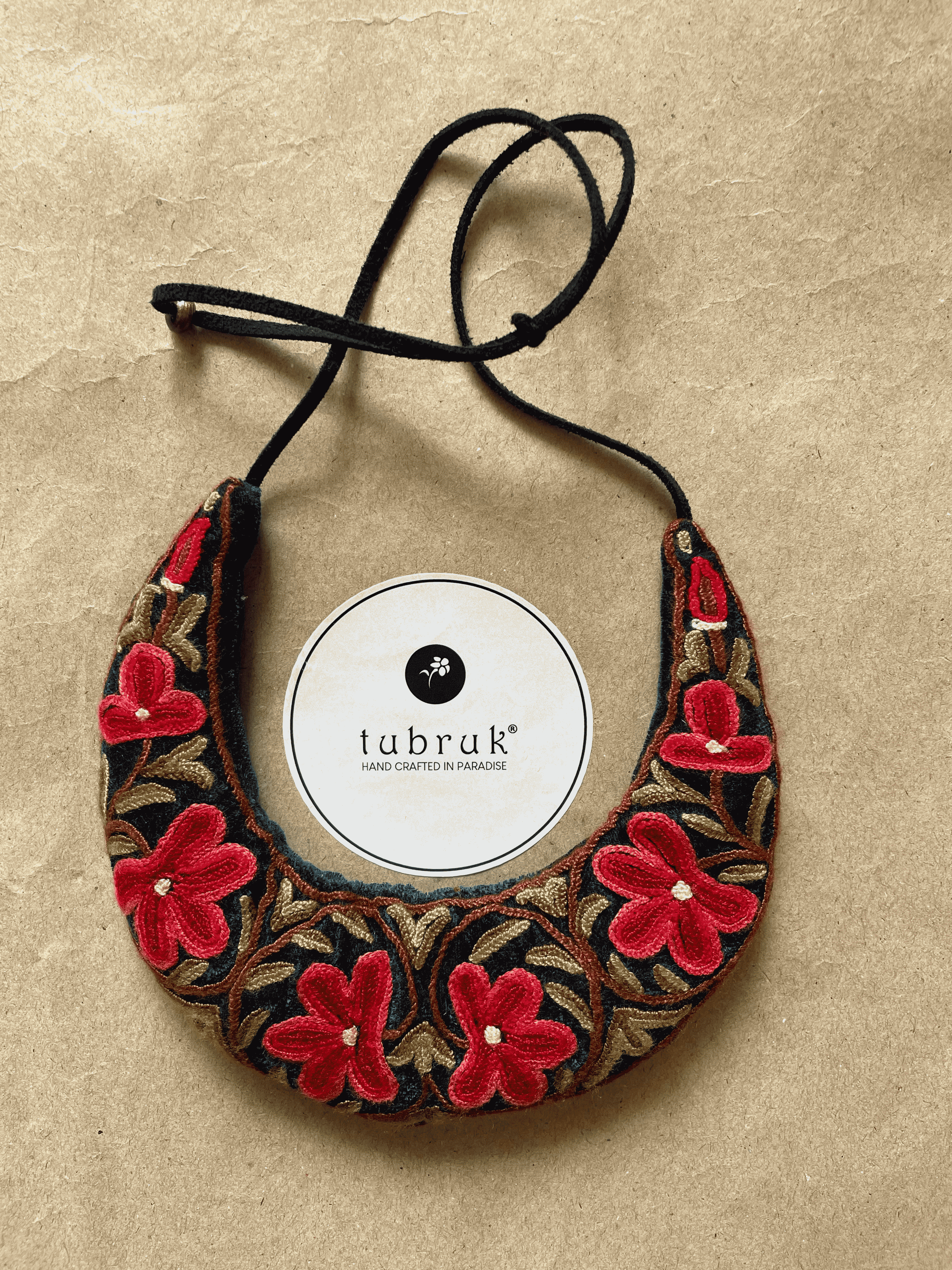 Maroon Crescent Neckpiece