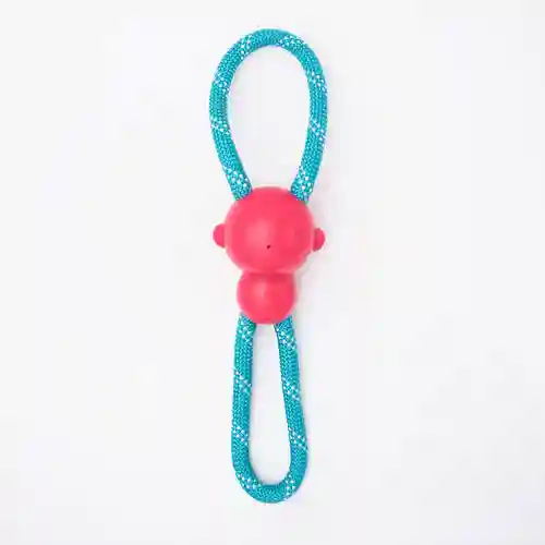 Zippy Paws ZippyTuff Monkey RopeTugz Plush Toy for Dogs, Pink