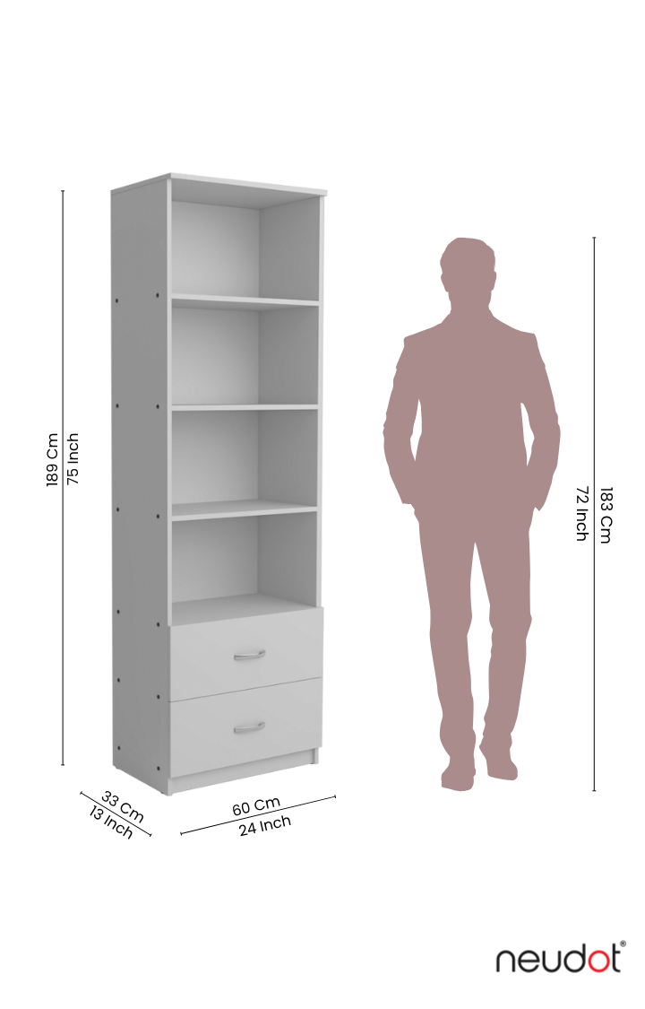 Tolstoy Bookshelf/Display Unit - White