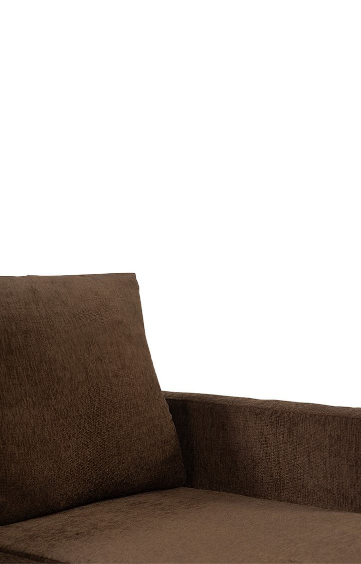neudot Saya LHS Sectional Sofa for Living Room |4 Person Sofa| Premium Fabric with Cushioned Armrest | 12 Months Warranty| Solid Wood Frame| 4 Seater in Saya Brown Color DIY(Do-It-Yourself)