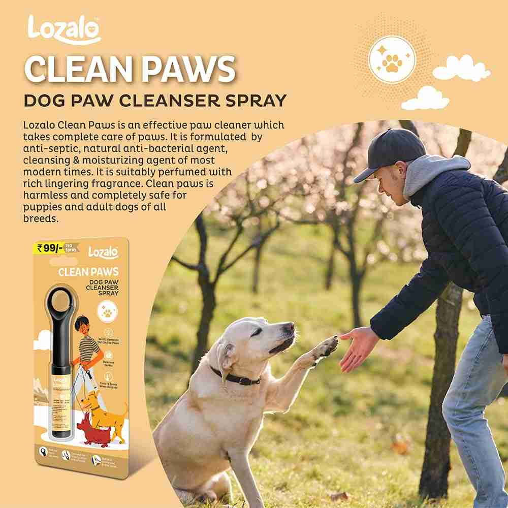 Lozalo Clean Paws Spray for Dogs, 22ml
