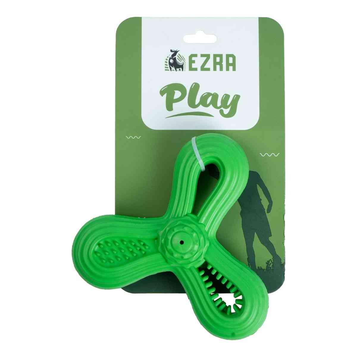 Ezra Play Triangle Dart - Dark Green Rubber Toy