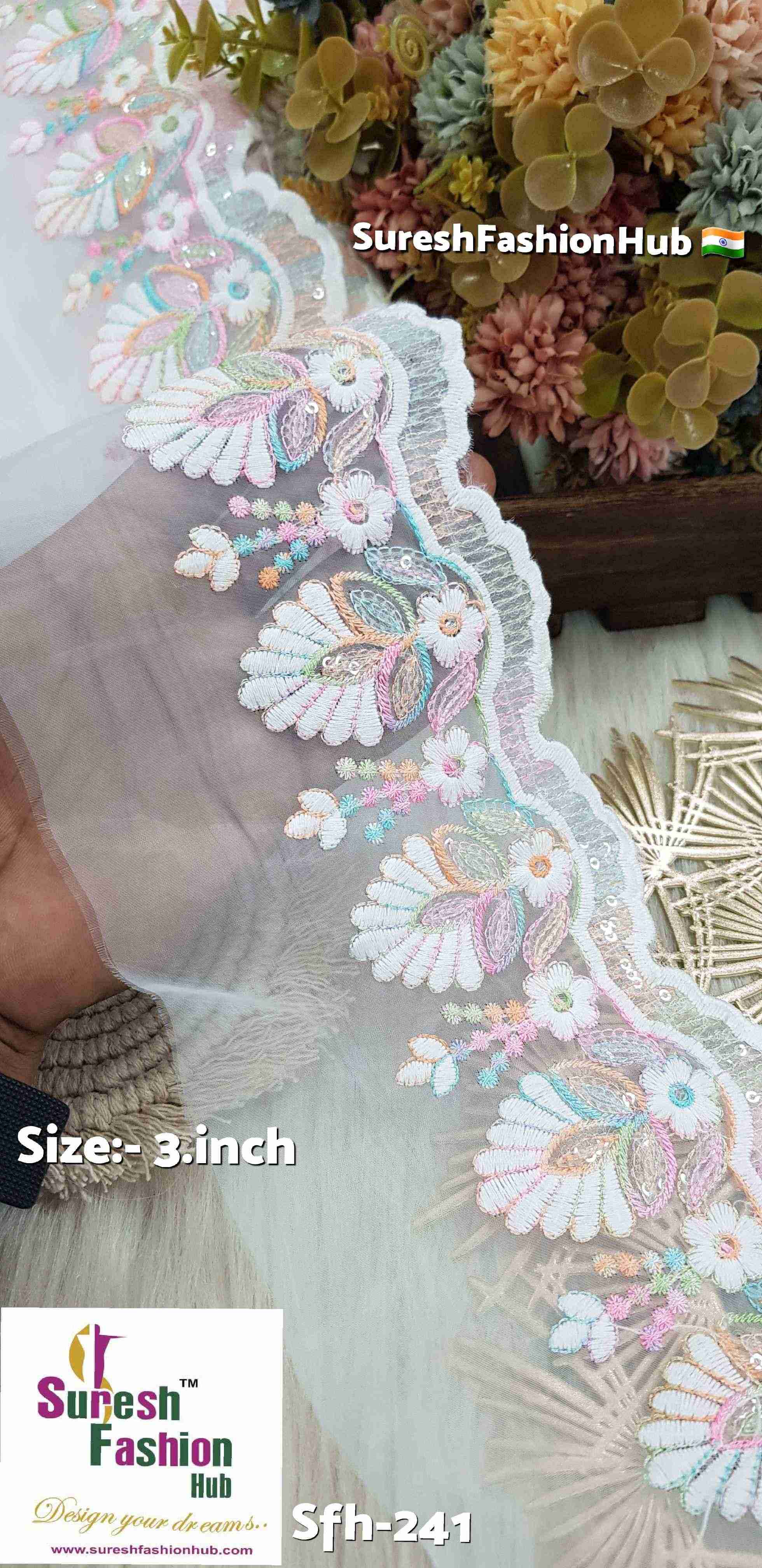 Elegant Multi-Color GPO Borders with White Sequins