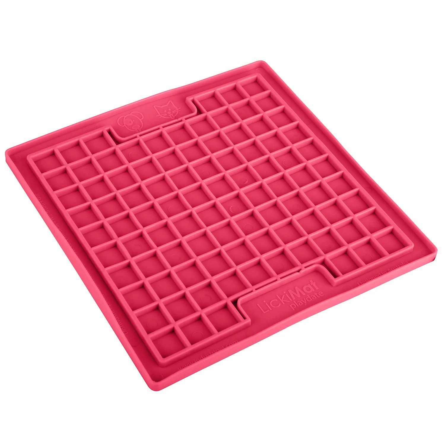 LickiMat Classic Playdate Slow Feeder for Cats and Dogs (Pink)
