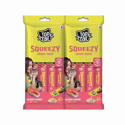 Top tail Creamy Cat Treats Salmon Flavour- 60g