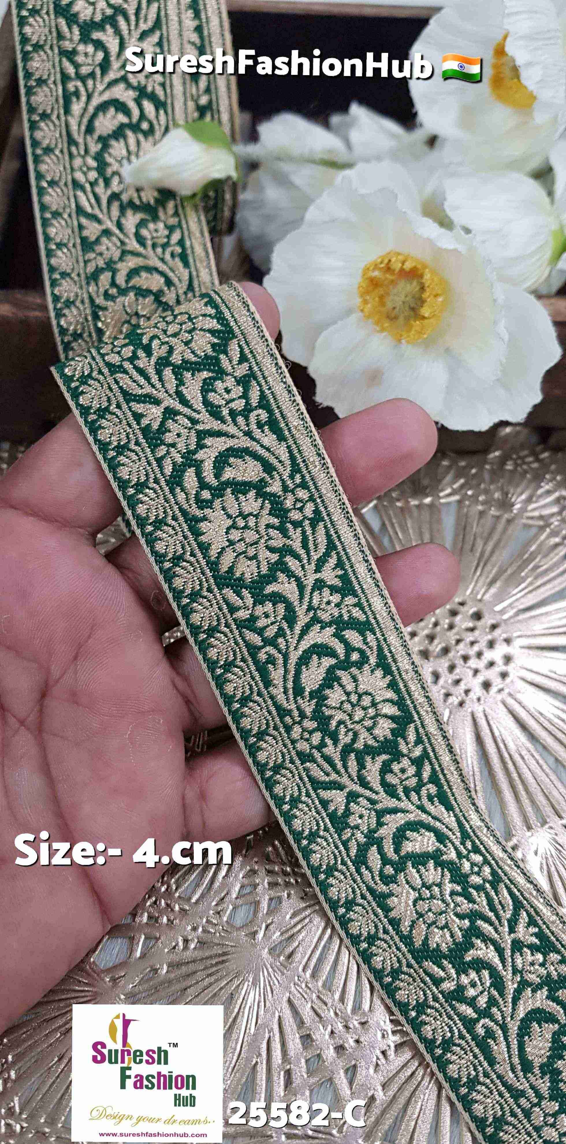 Tone-to-Tone Floral Banarasi Lace