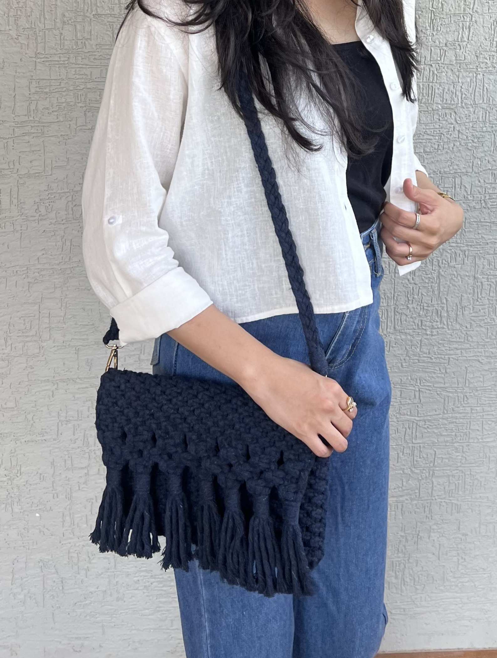 Macrame "Tassels" Sling Bag