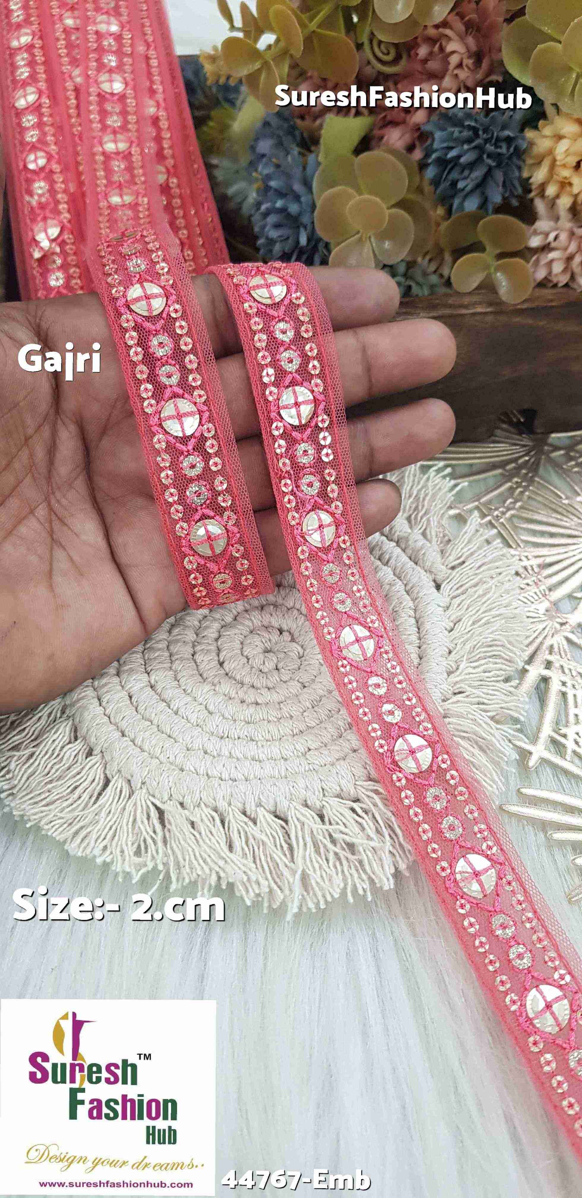 Gajri Net Embroidered Lace