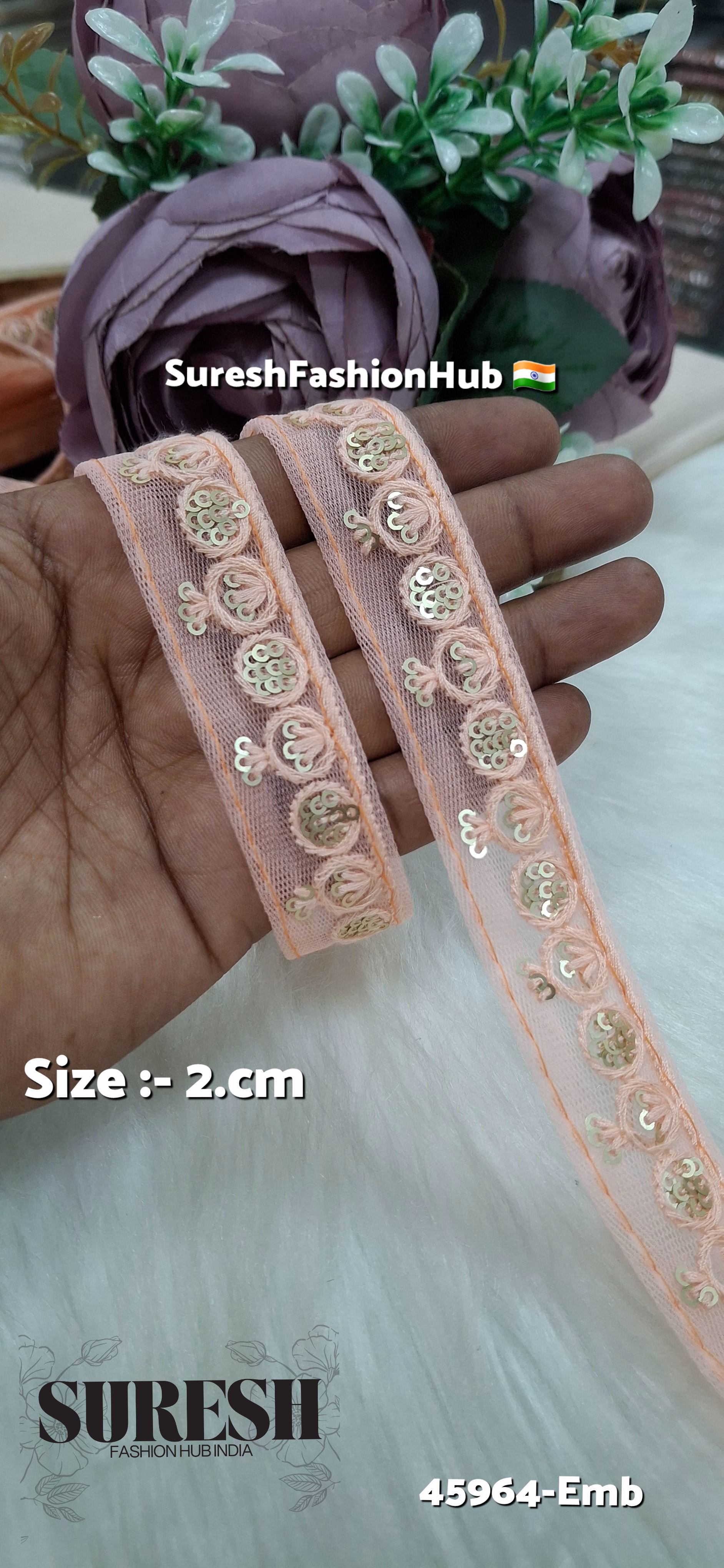 Tone-on-Tone Net Embroidery Lace