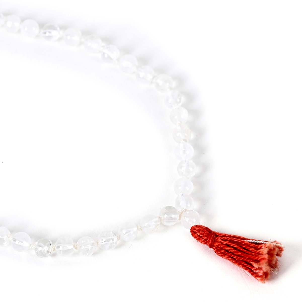 Shiv Ratan Kendra Sphatic Mala for prayer, meditation and emotional well being II 108+1 Beads II Length: 40-45 CM II Weight: 40-50 Grams
