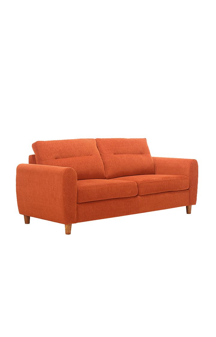 neudot Scott Sofa for Living Room |3 Persons Sofa|Premium Fabric with Cushioned Armrest | Solid Wood Frame|3 Seater in Rusty Cider Color