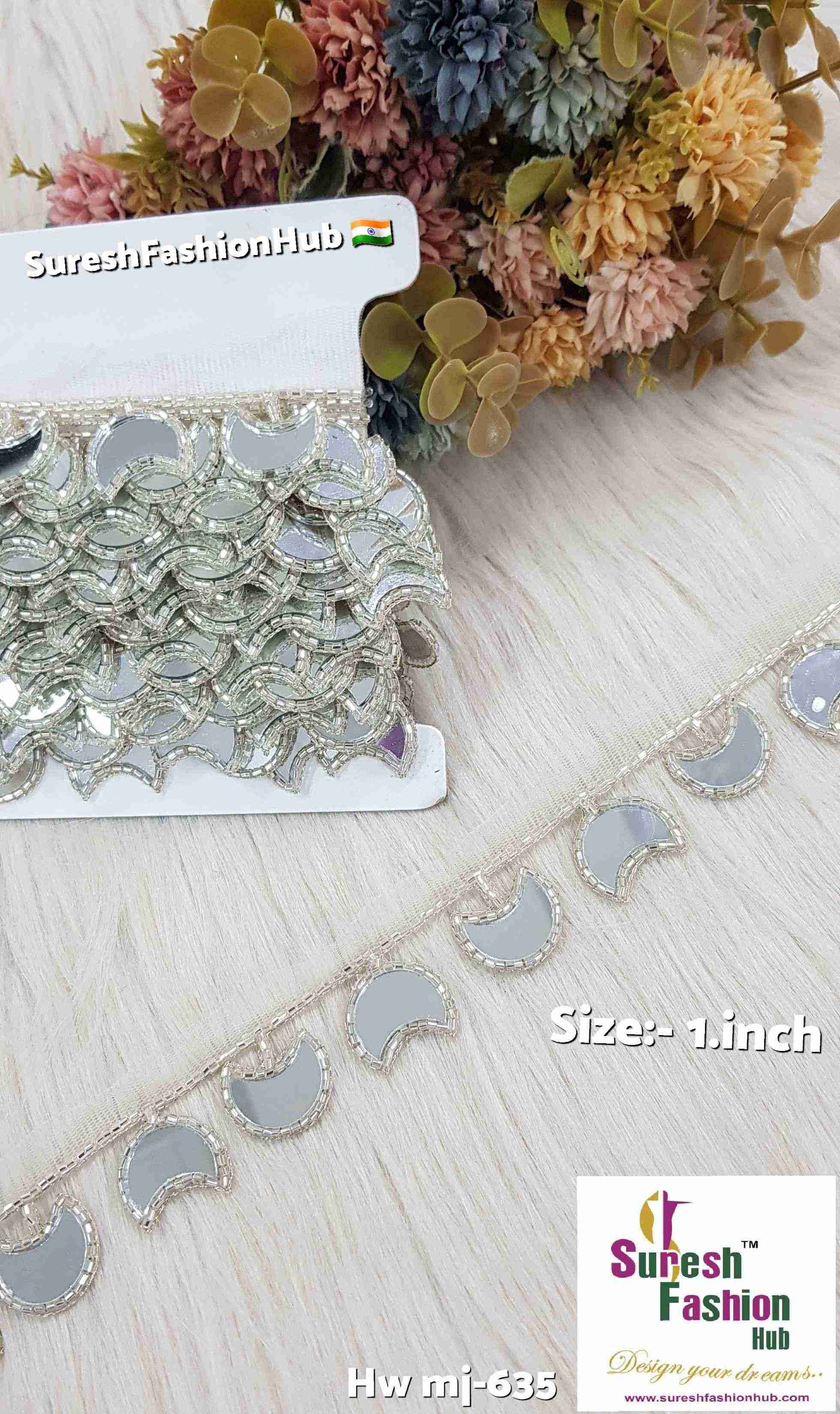 Water Gold Moon Mirror Handwork Lace