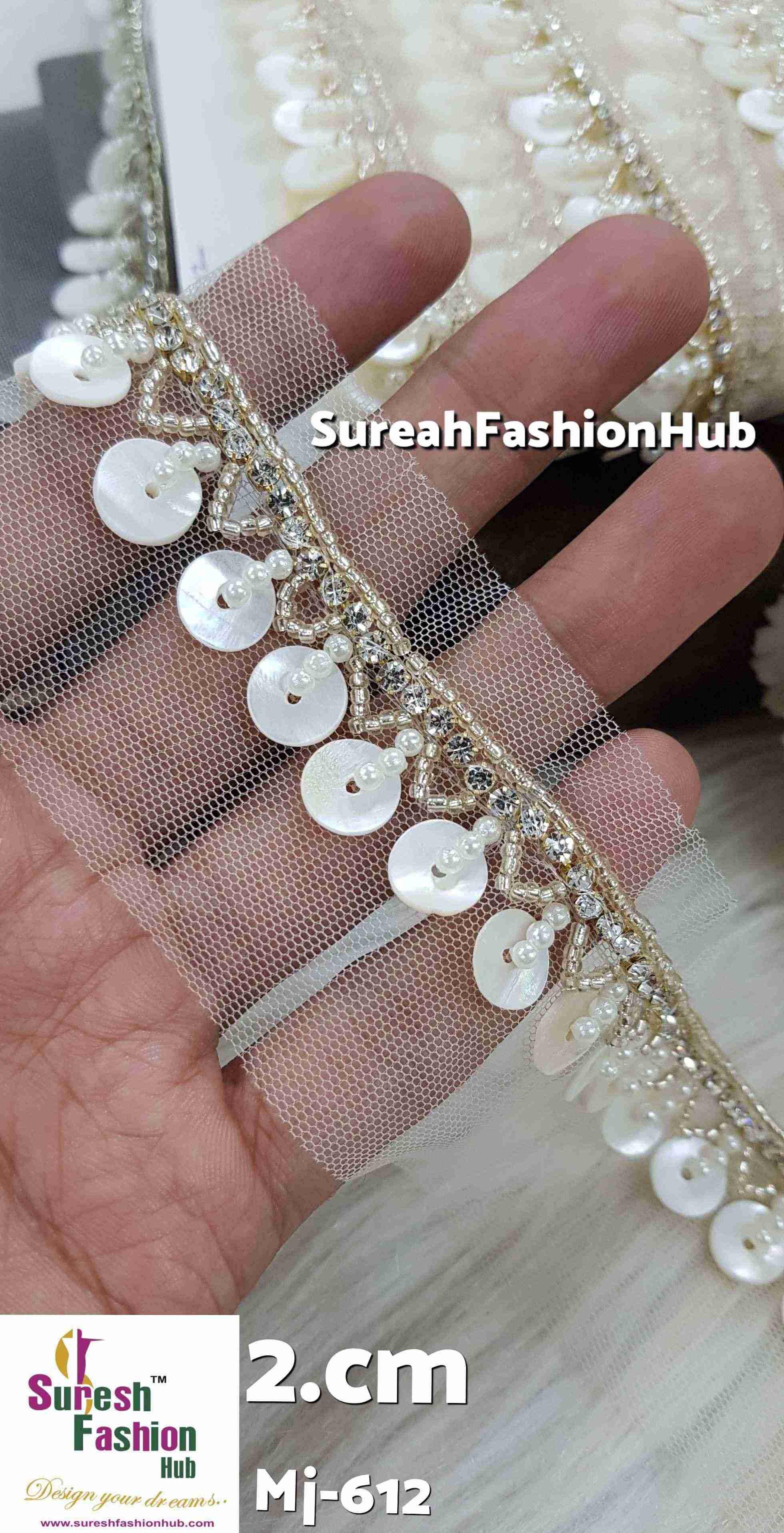 Opulent Pearl Blossom Lace: