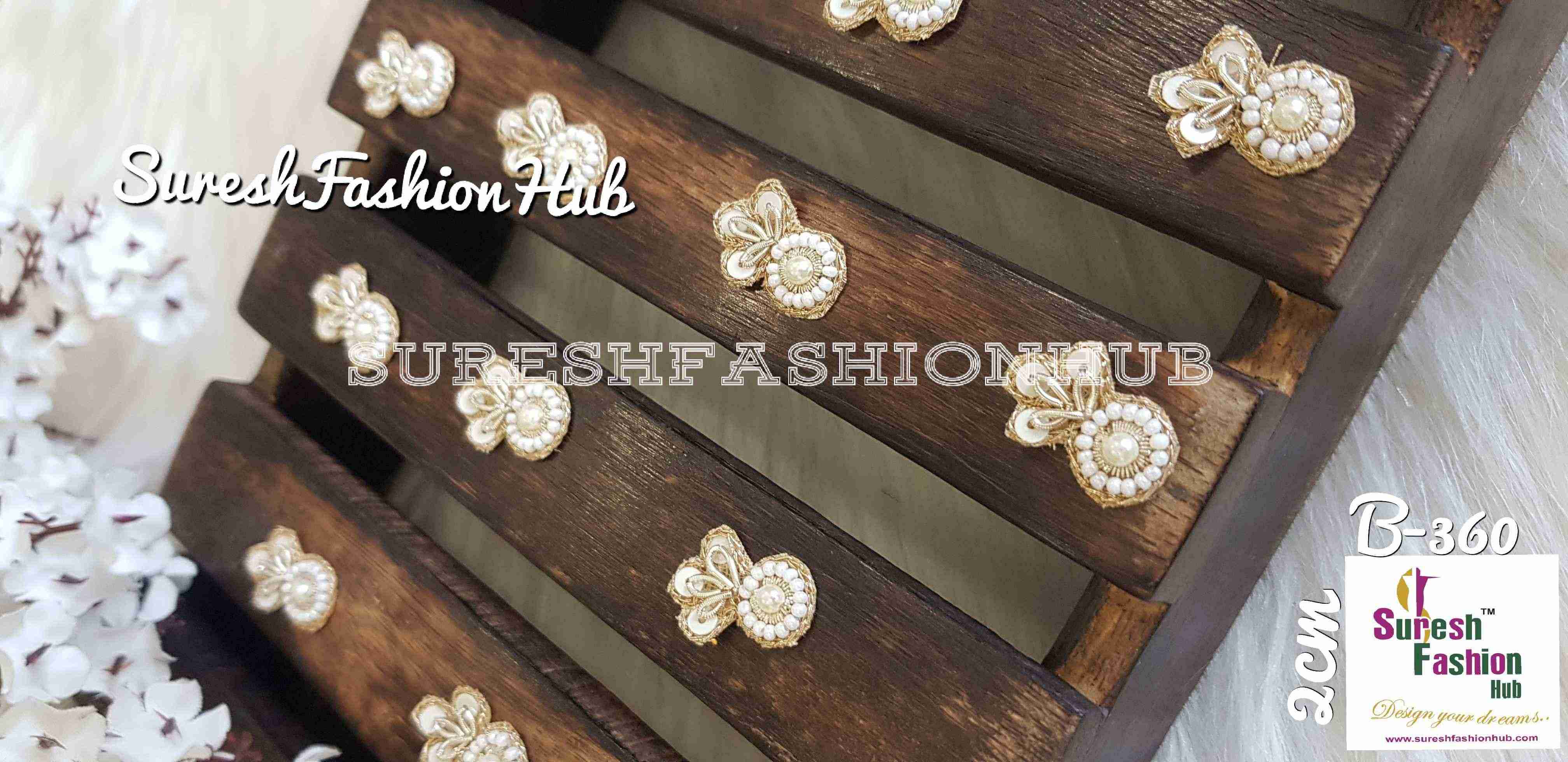 Tiny Circular Pearls & Beads Embellished Butties