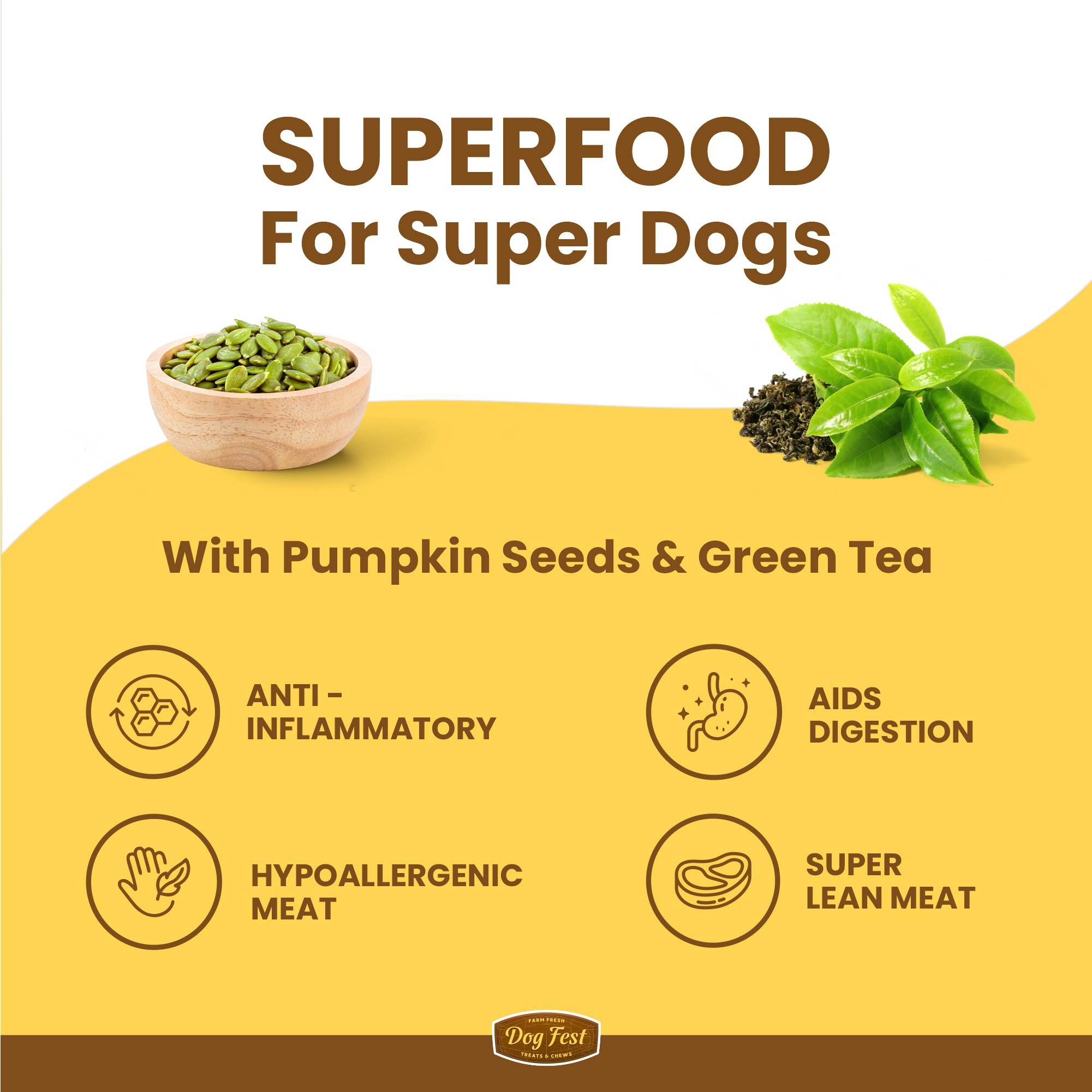 Dogfest Rabbit & Pumpkin Seeds Training Dog Treats 90g
