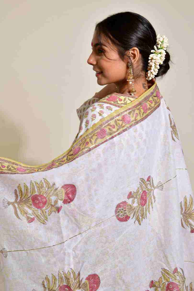Naksh Yellow and Pink Skirt, Top, Dupatta (Set ot 3)