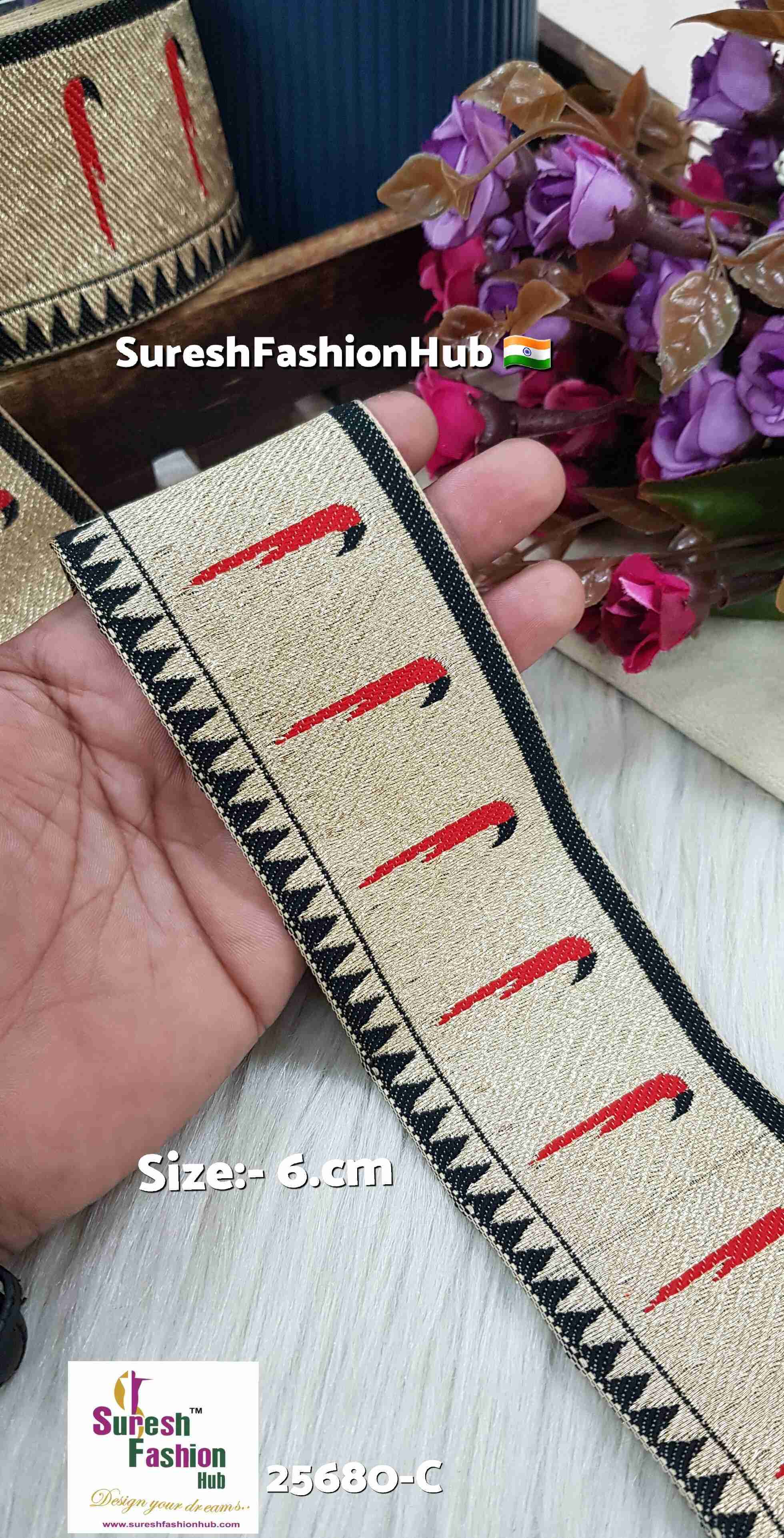 Black Banarasi Gold Lace