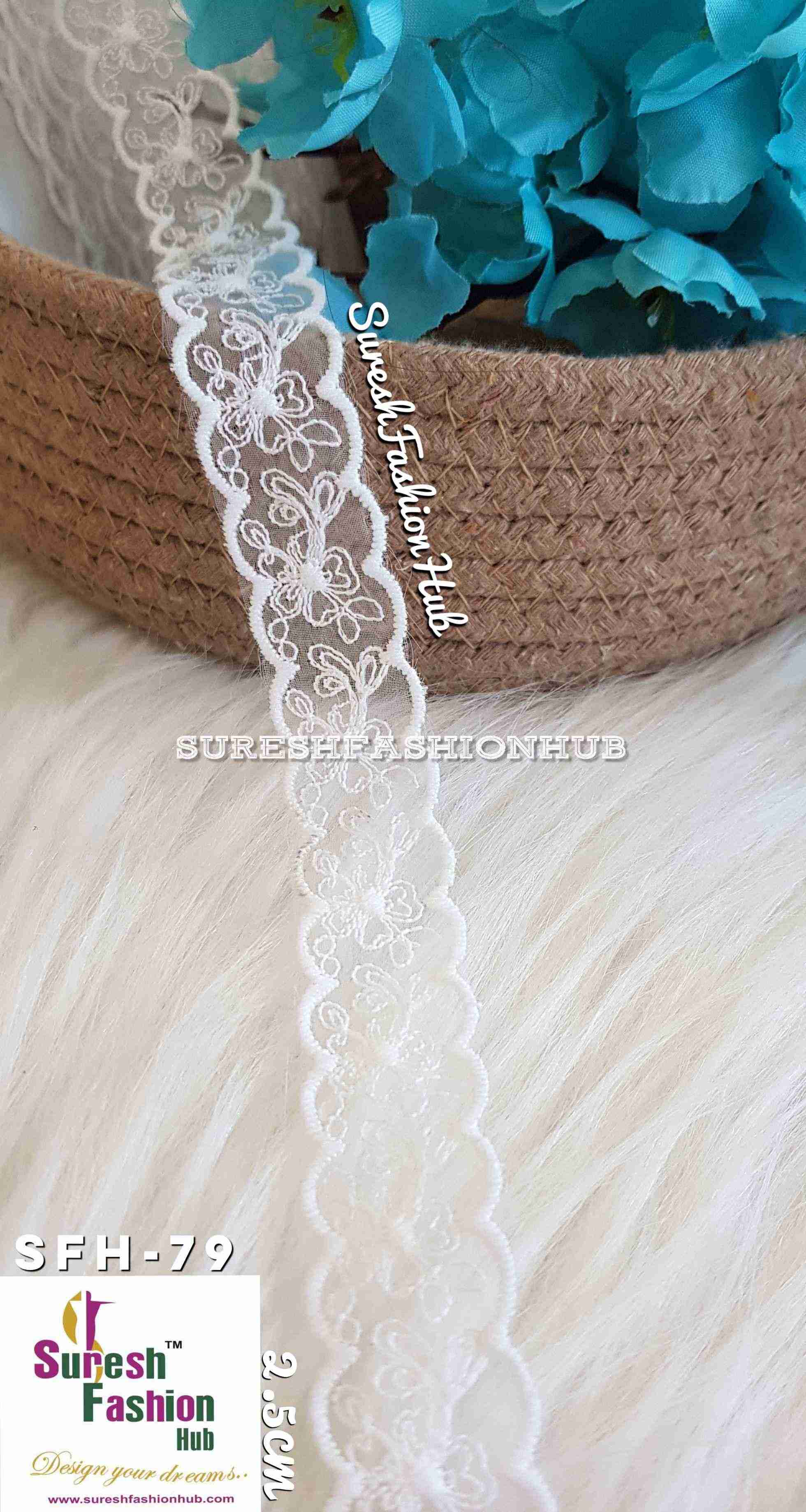 Sana White Lucknowi Designer Trim