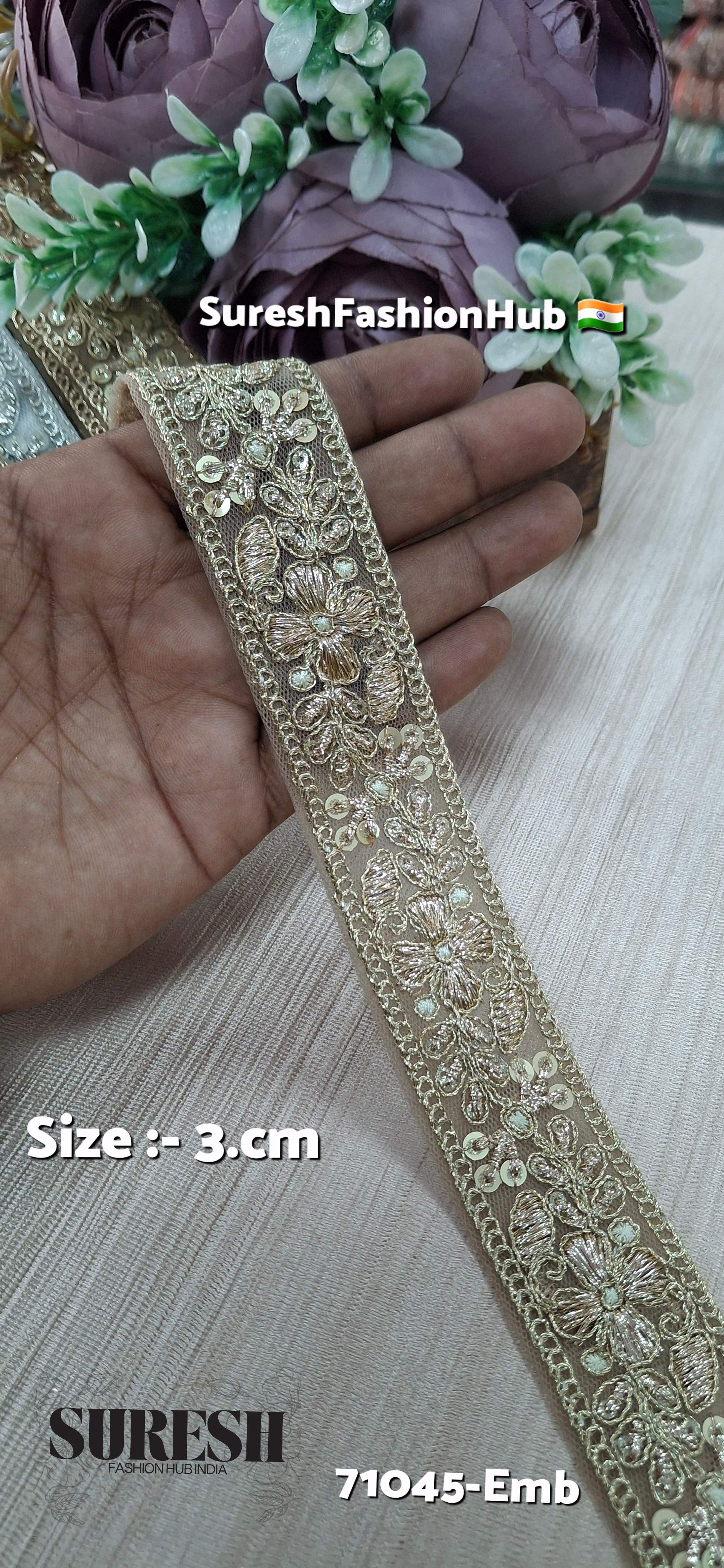 Lightlist Gold Classic Embroidery Lace