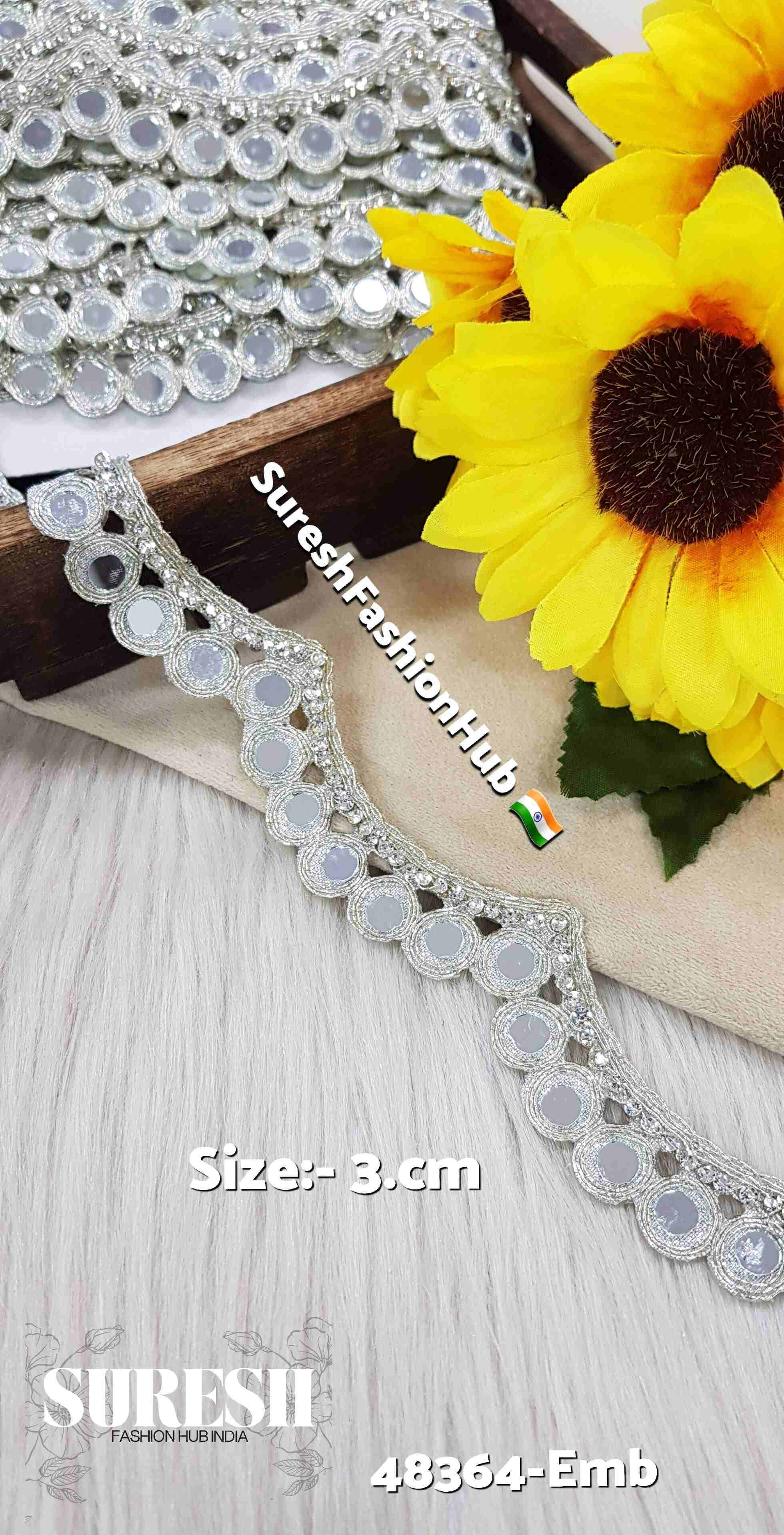 Water Crystal Scalloped Lace