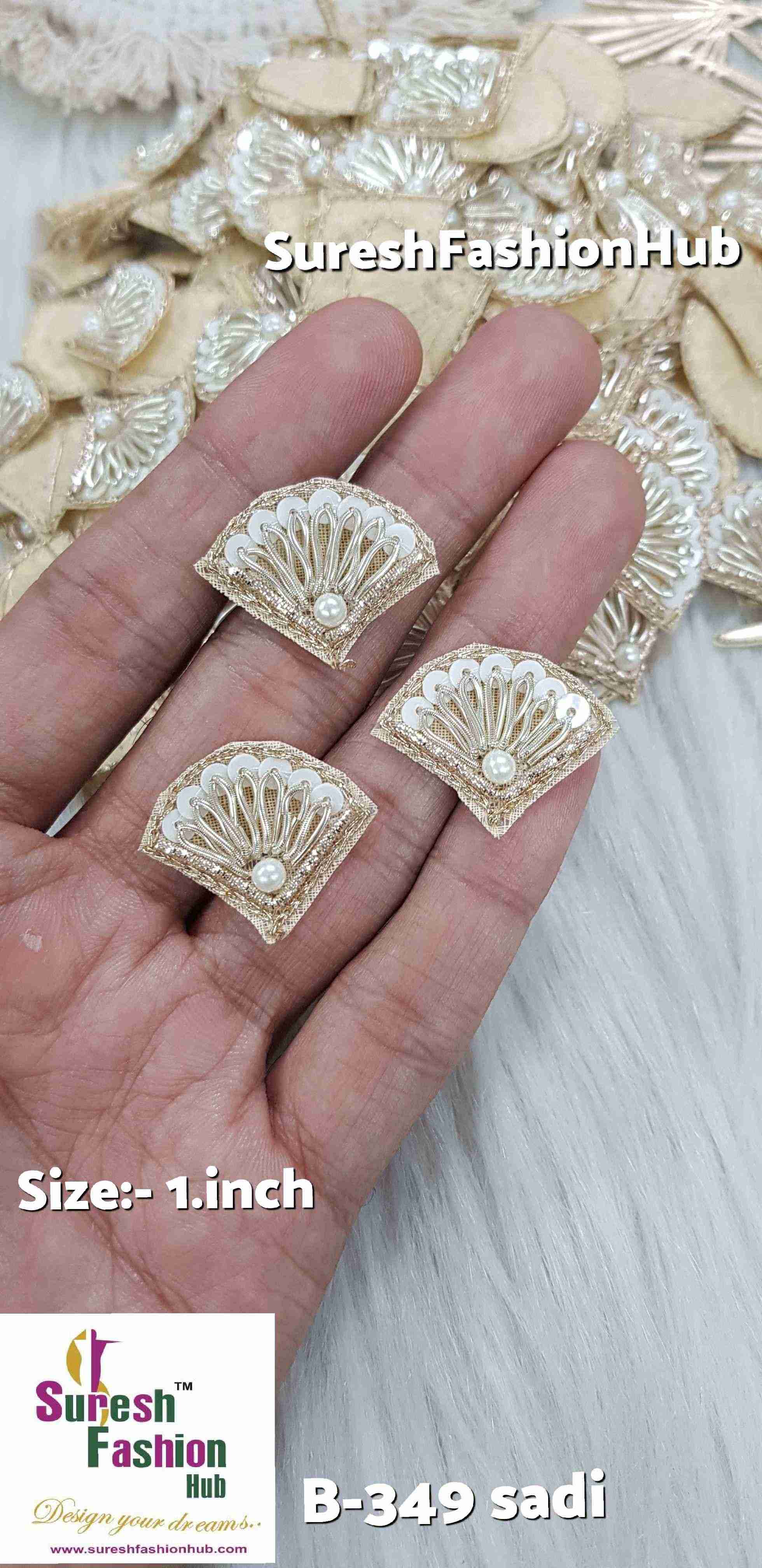 Handmade SADDI (ZARDOSI) Leaf Design Butties Pack