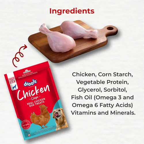 Drools Chicken Chips Dog Treats, 70g