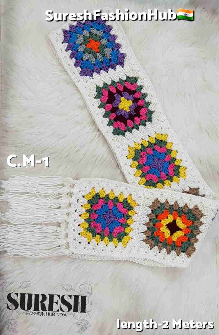 Multi Color Handmade Crochet Muffler – 2 Meter
