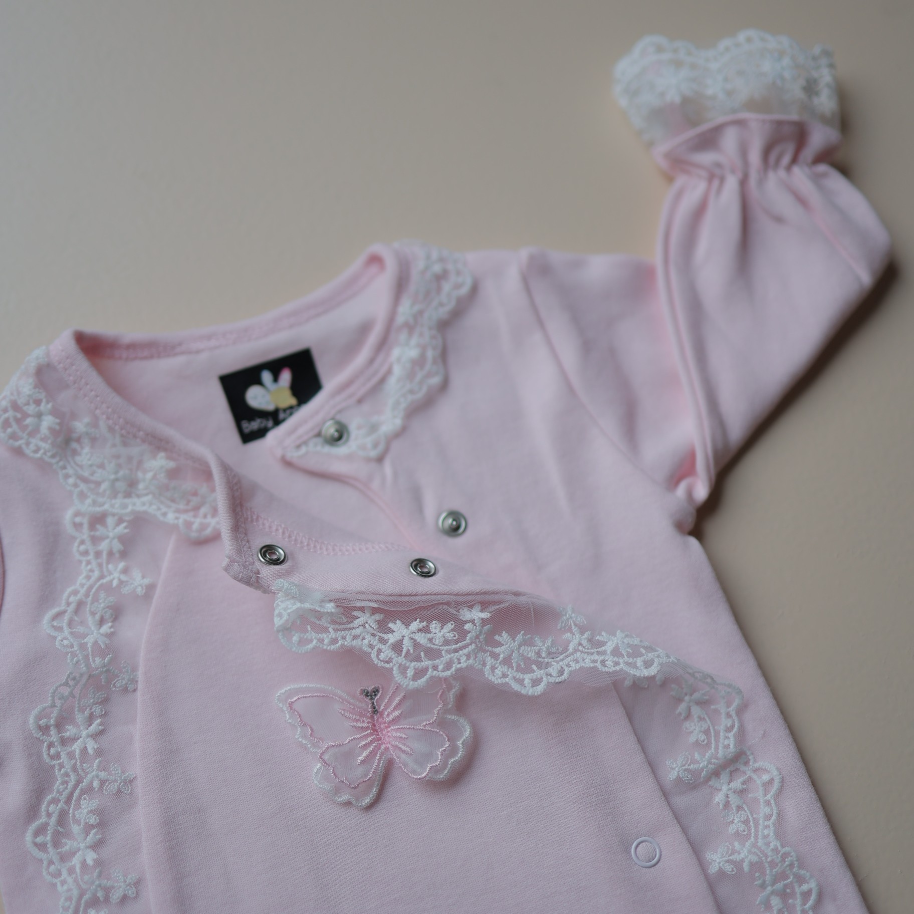 Rose Petal Butterfly Baby Romper