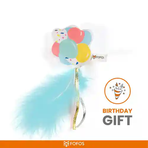 Barkbutler Fofos Birthday Balloon Catnip Toy for Cats