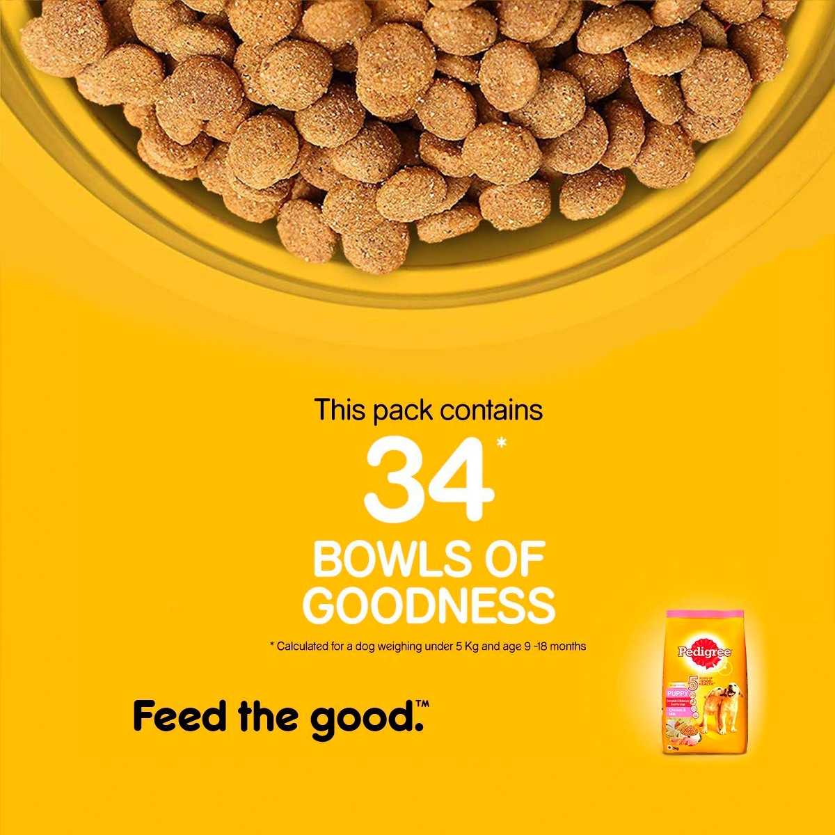 Pedigree Puppy Chicken & Milk Dry Dog Food
