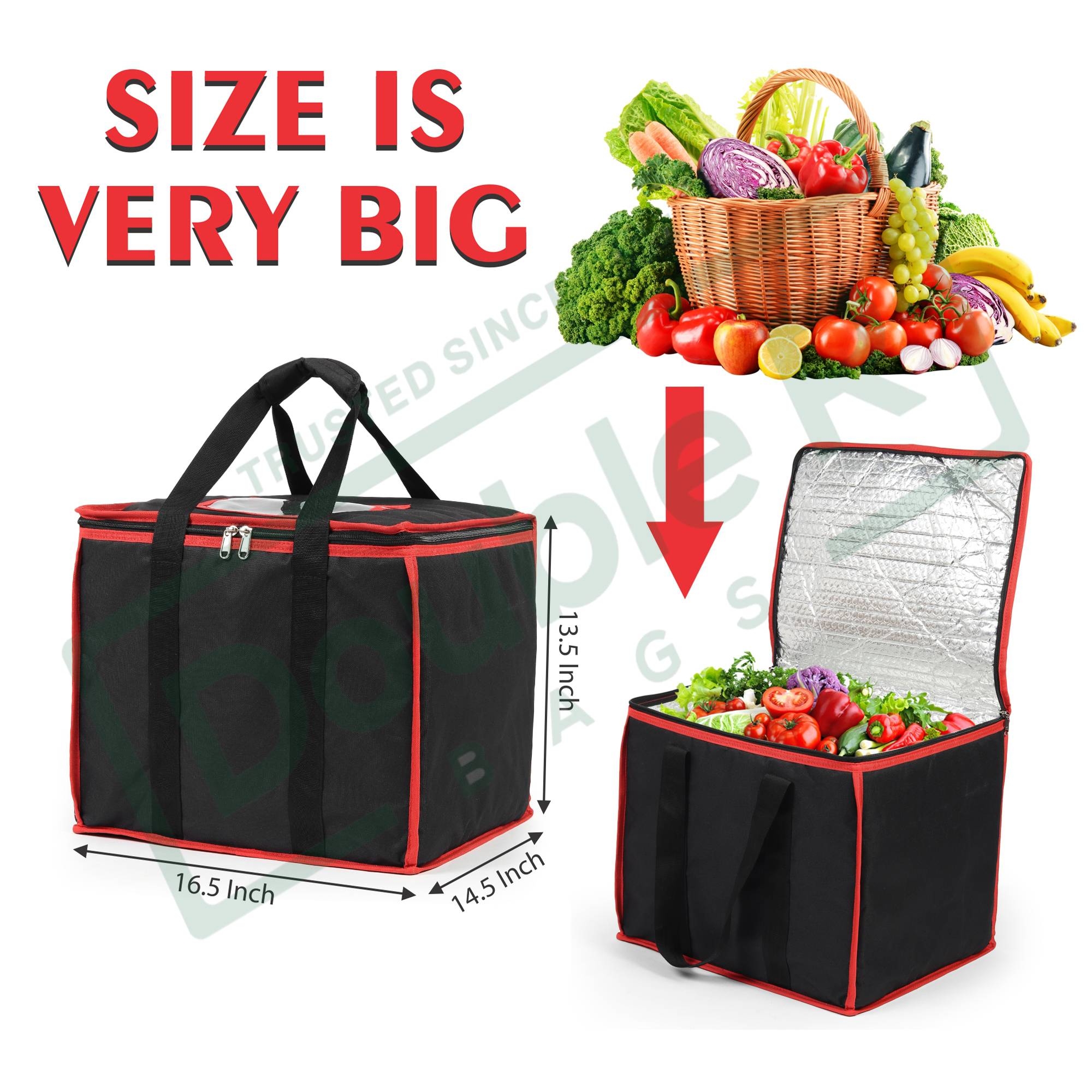 DOUBLE R BAGS | DOUBLE R BAGS Thermal Bags for Cold and hot Food Bag (Red) 1