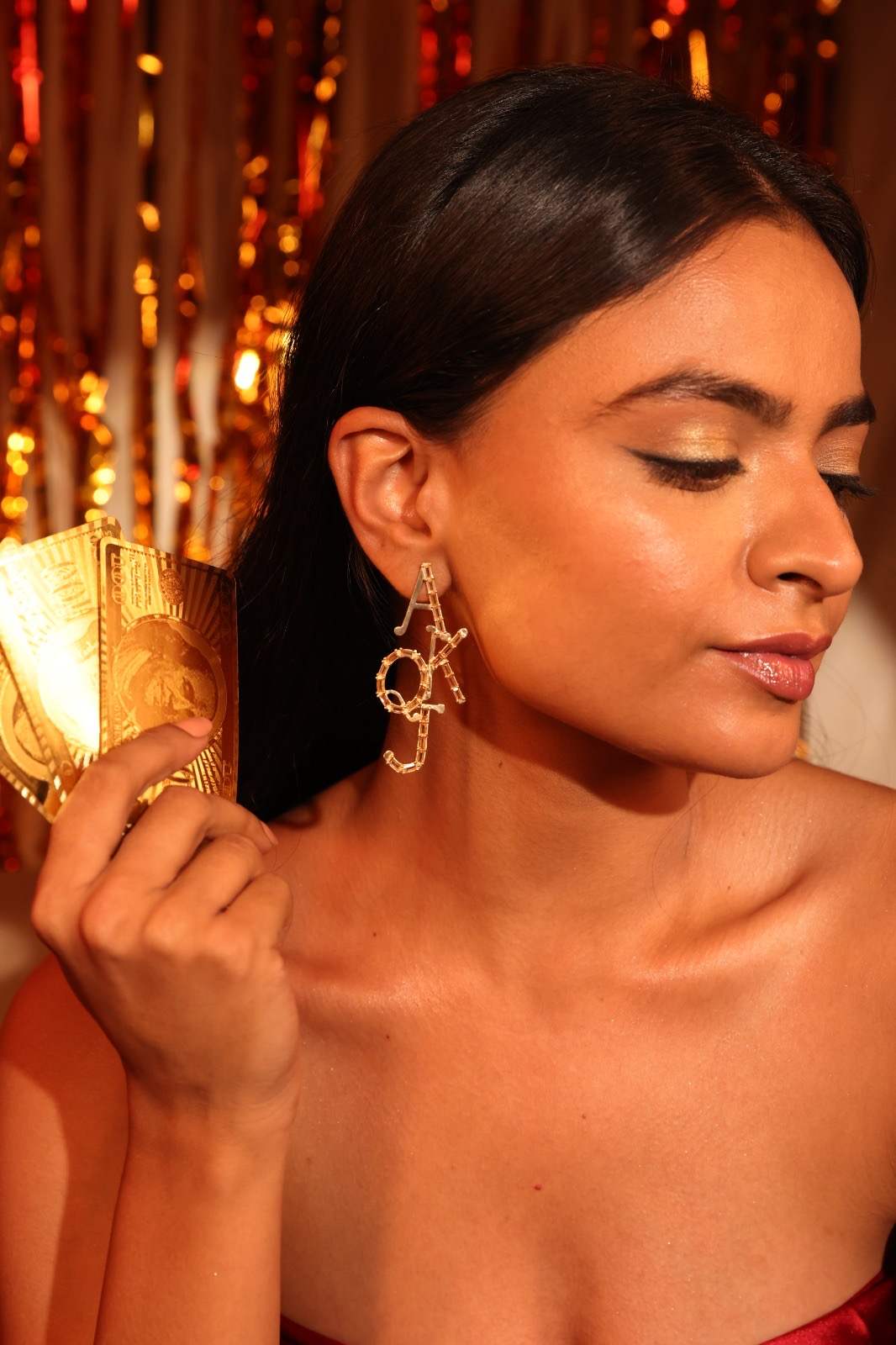 Gold Royal Flush Earrings