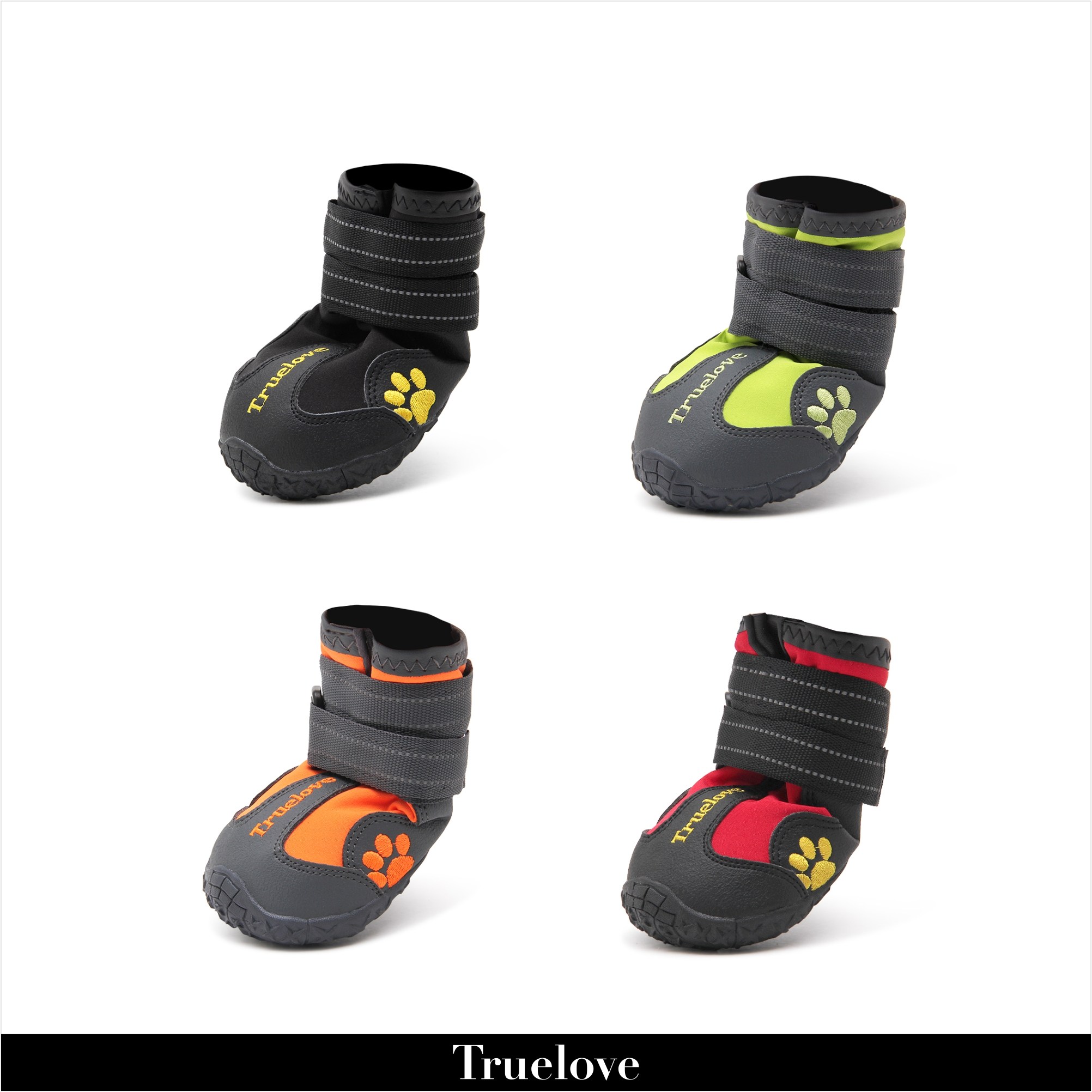 Truelove Waterproof Boots for Dogs, Black