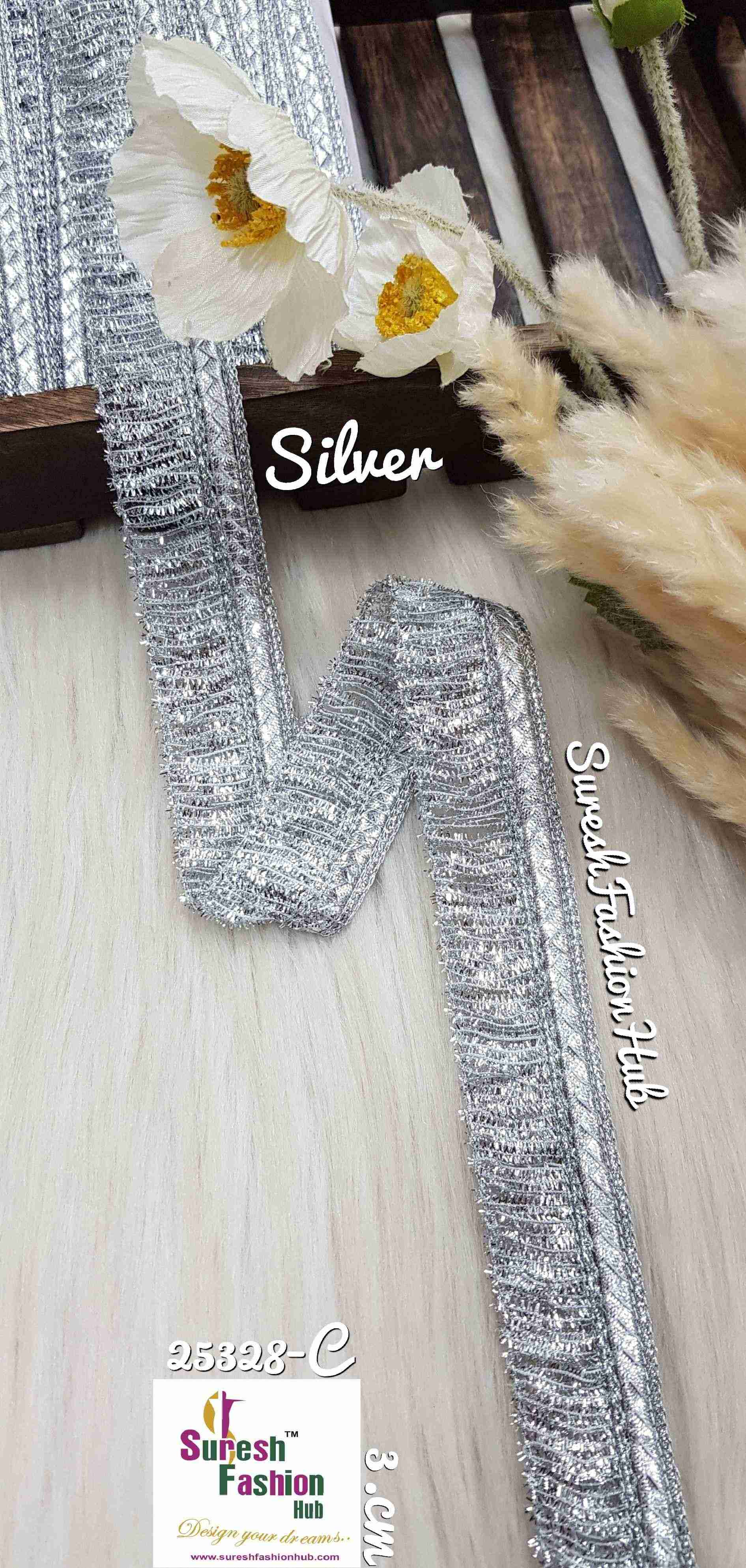 Silver Cascade Fringe Lace