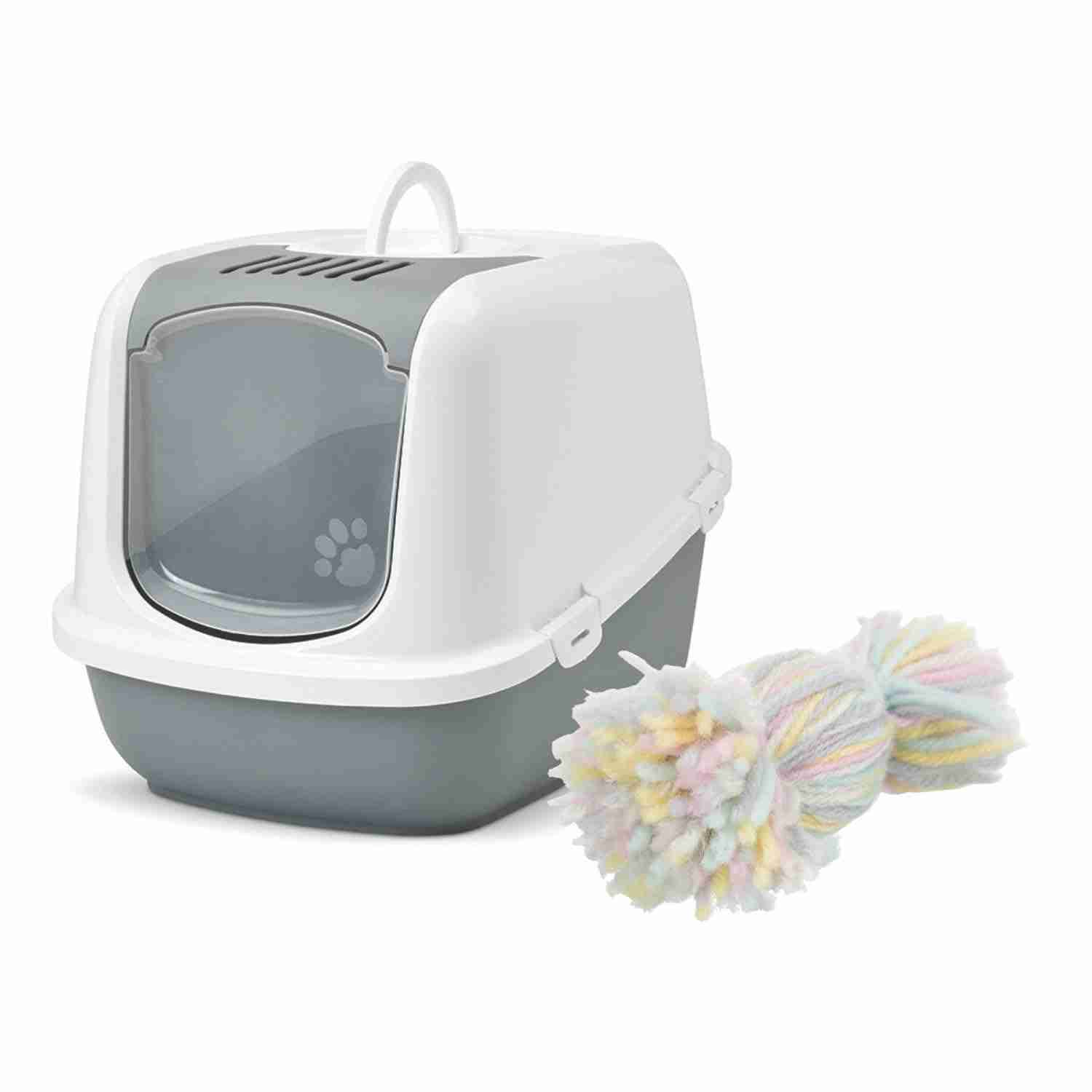Savic Nestor Jumbo Cat Litter Box - Cold Gray