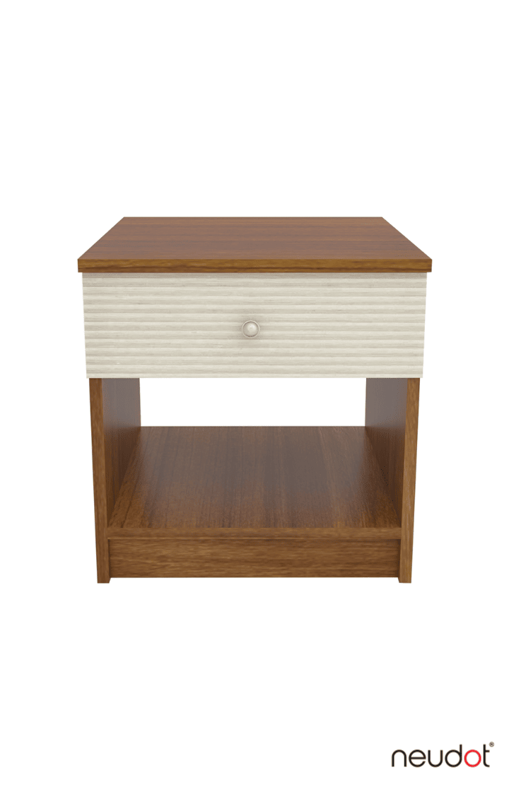 Wave Bedside Table - Leon Teak Finish