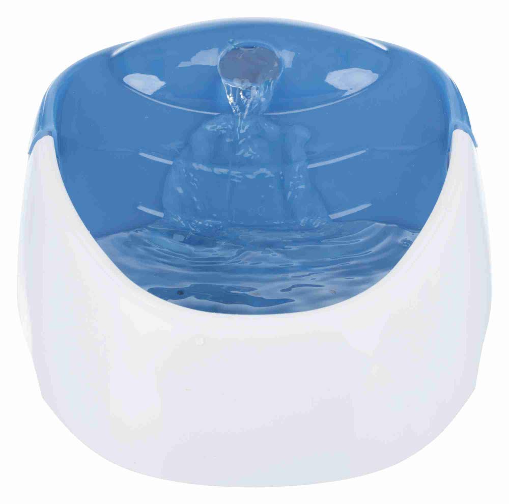Trixie Water Fountain Duo Stream for Dogs and Cats (White & Blue)